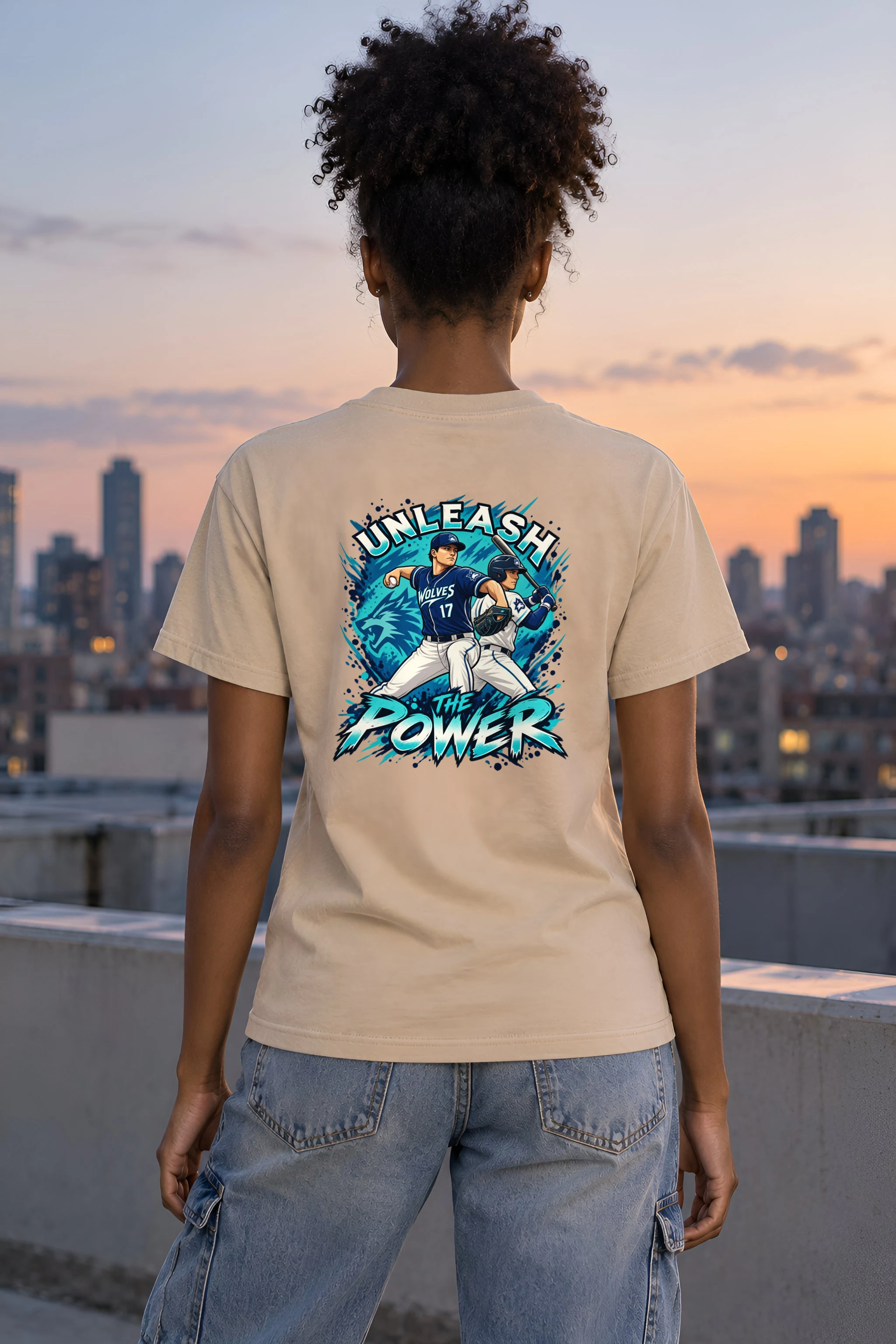 "Unleash The Power" Heavyweight Unisex Crewneck T-shirt