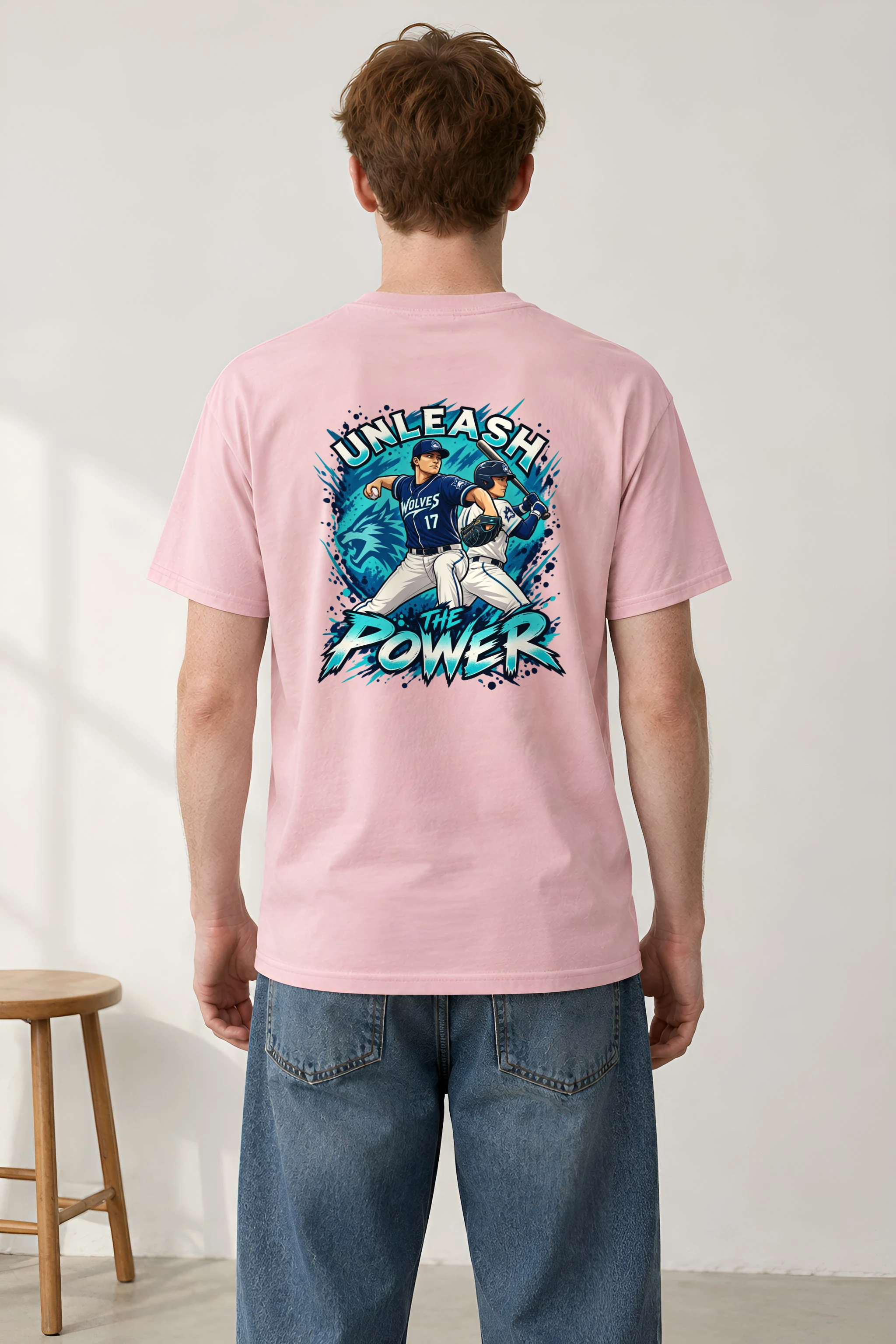 "Unleash The Power" Heavyweight Unisex Crewneck T-shirt
