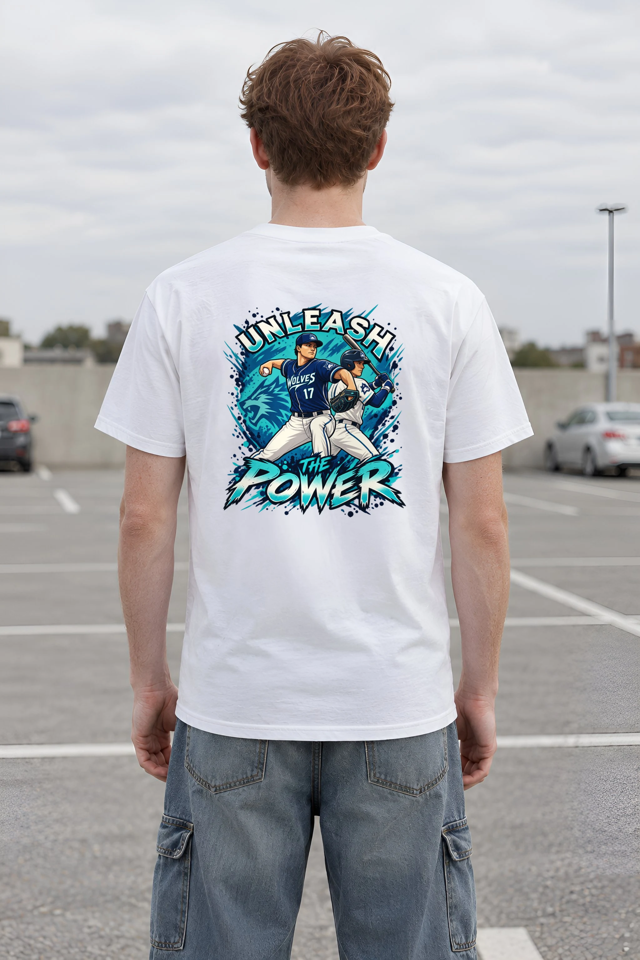 "Unleash The Power" Heavyweight Unisex Crewneck T-shirt