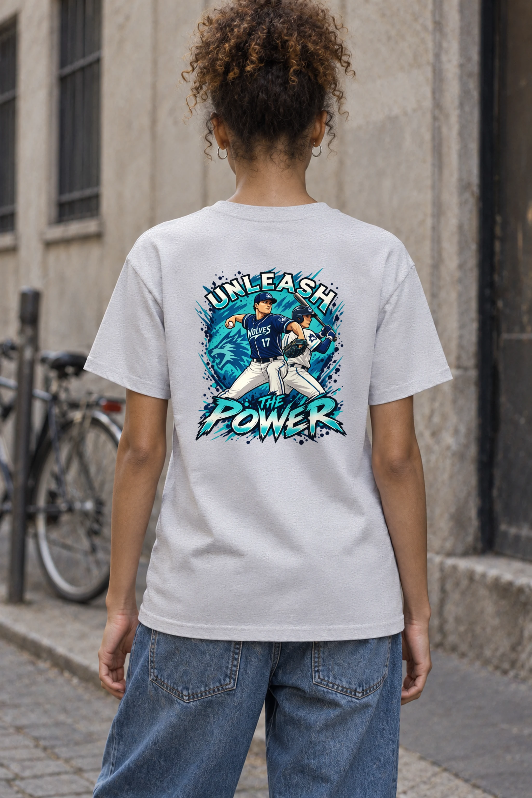 "Unleash The Power" Heavyweight Unisex Crewneck T-shirt