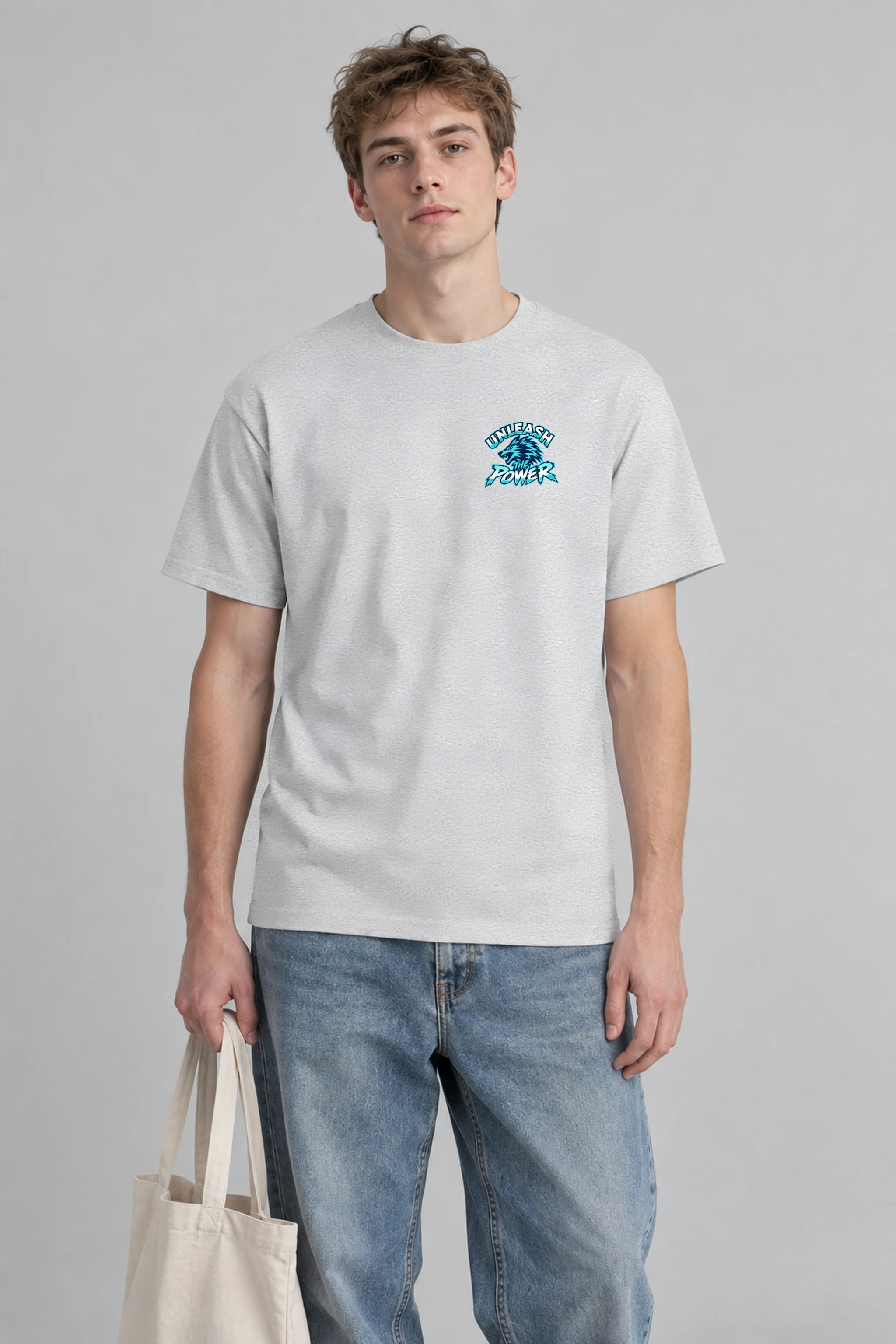 "Unleash The Power" Heavyweight Unisex Crewneck T-shirt