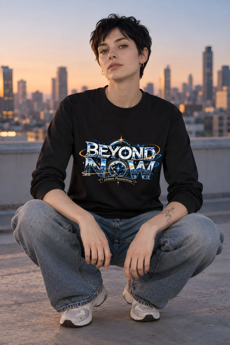 "Beyond Now Skyline" Unisex Longsleeve T-shirt