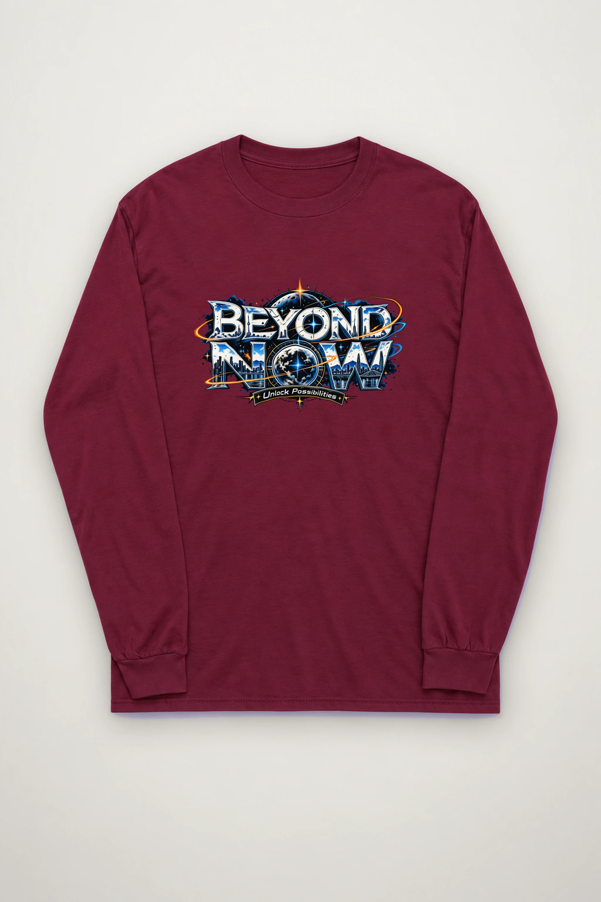"Beyond Now Skyline" Unisex Longsleeve T-shirt