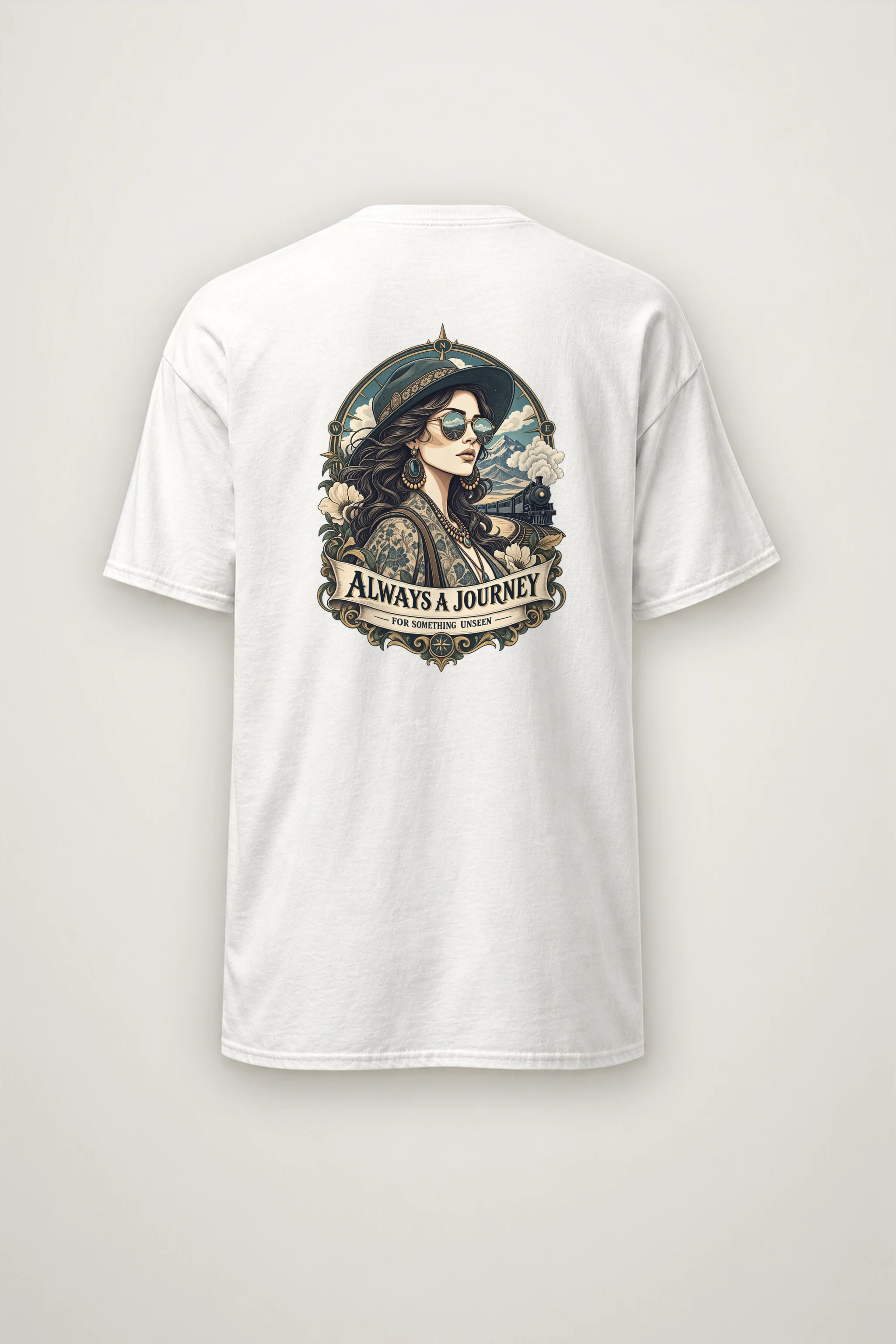 "Unseen Horizons" Heavyweight Unisex Crewneck T-shirt