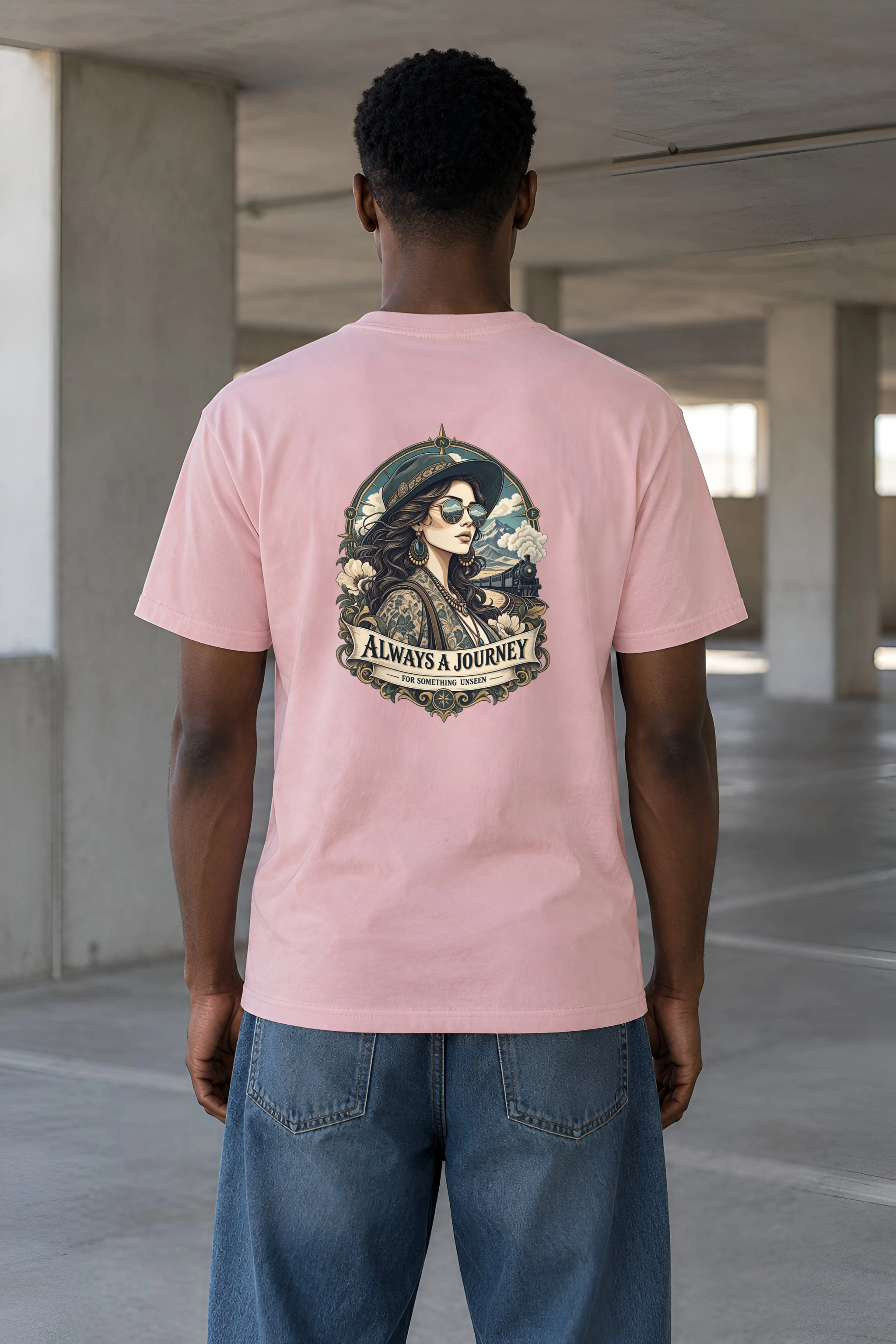 "Unseen Horizons" Heavyweight Unisex Crewneck T-shirt