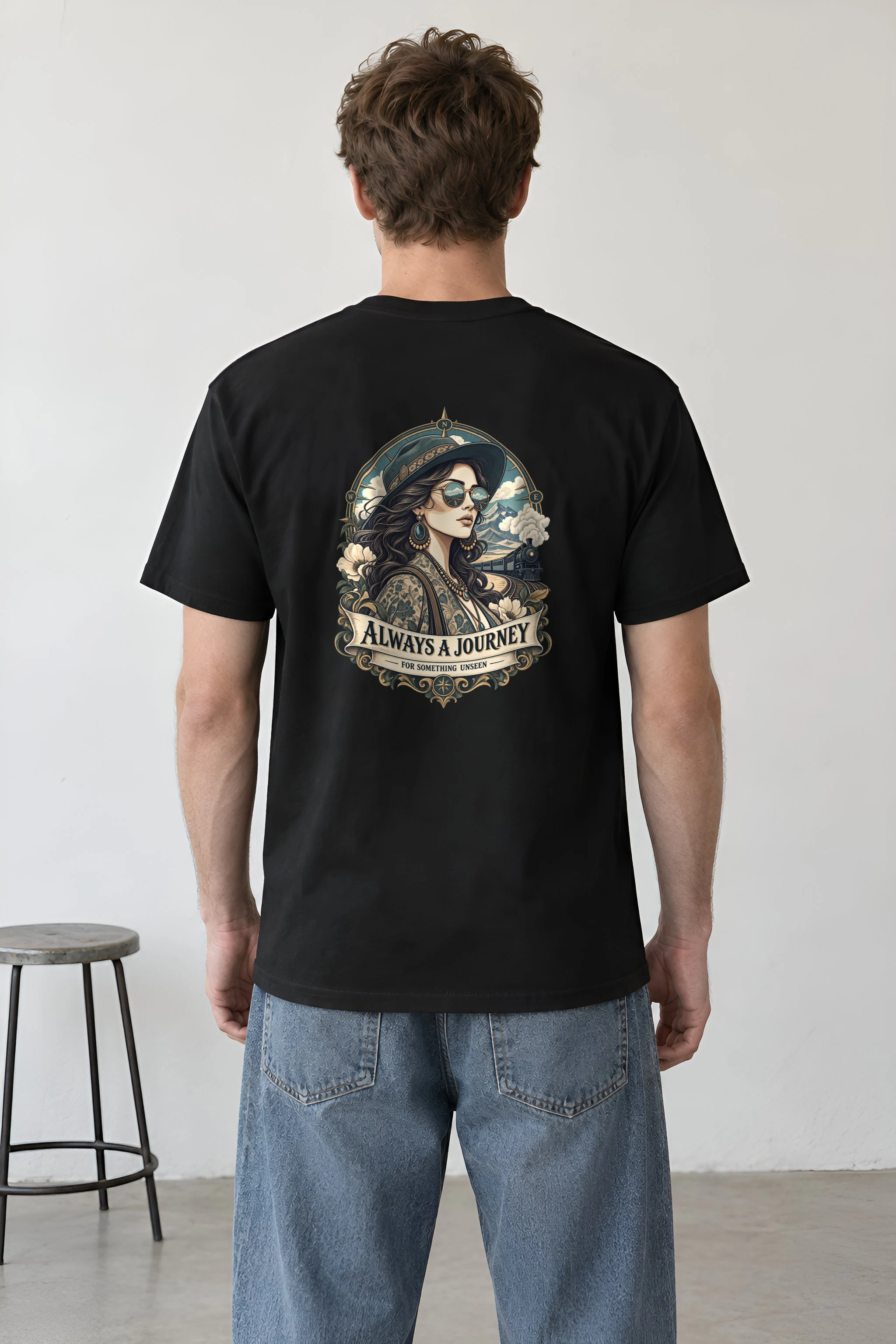 "Unseen Horizons" Heavyweight Unisex Crewneck T-shirt