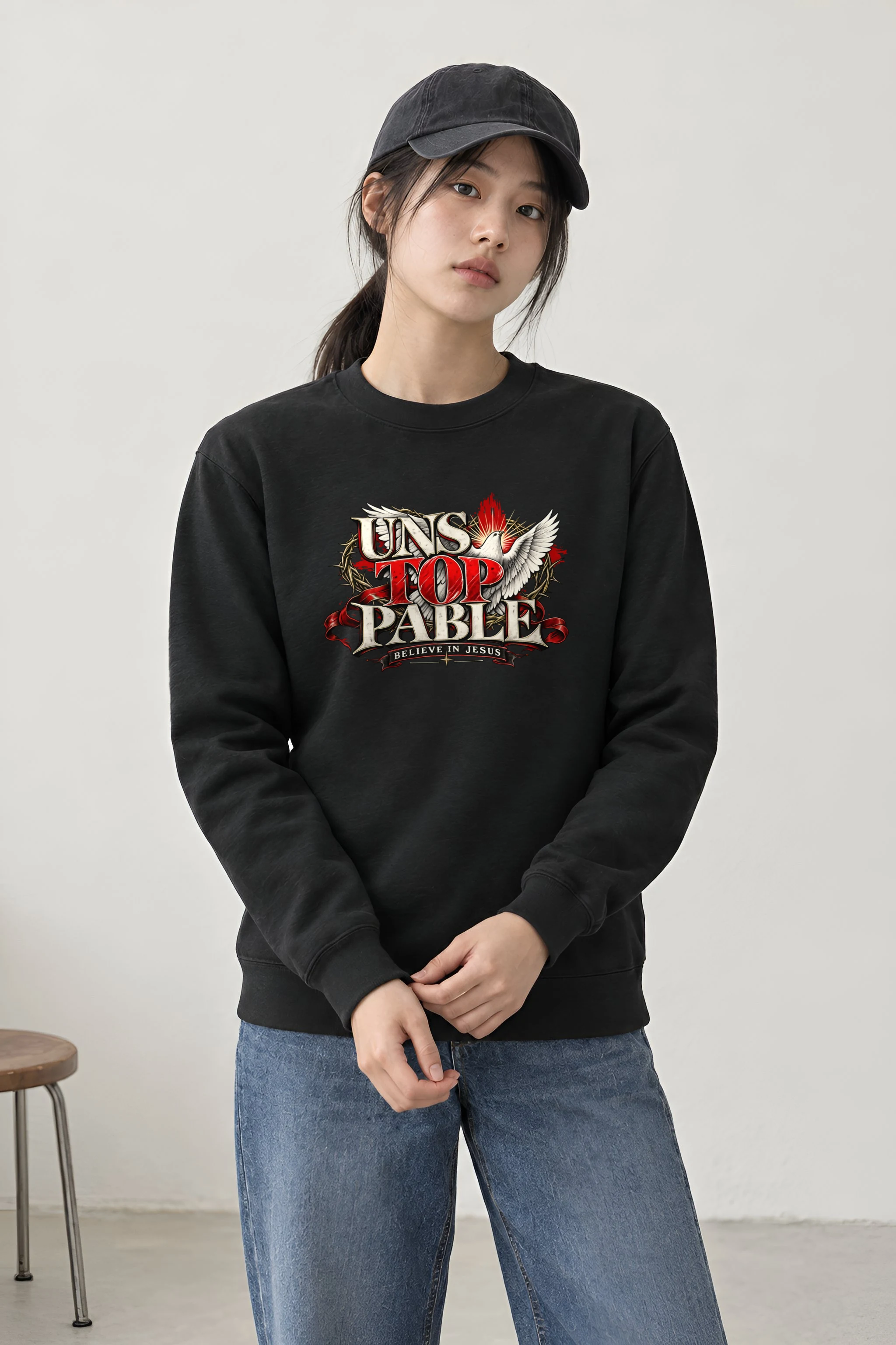 "Crowned Unstoppable Faith" Heavy Blend Unisex Crewneck Sweatshirt