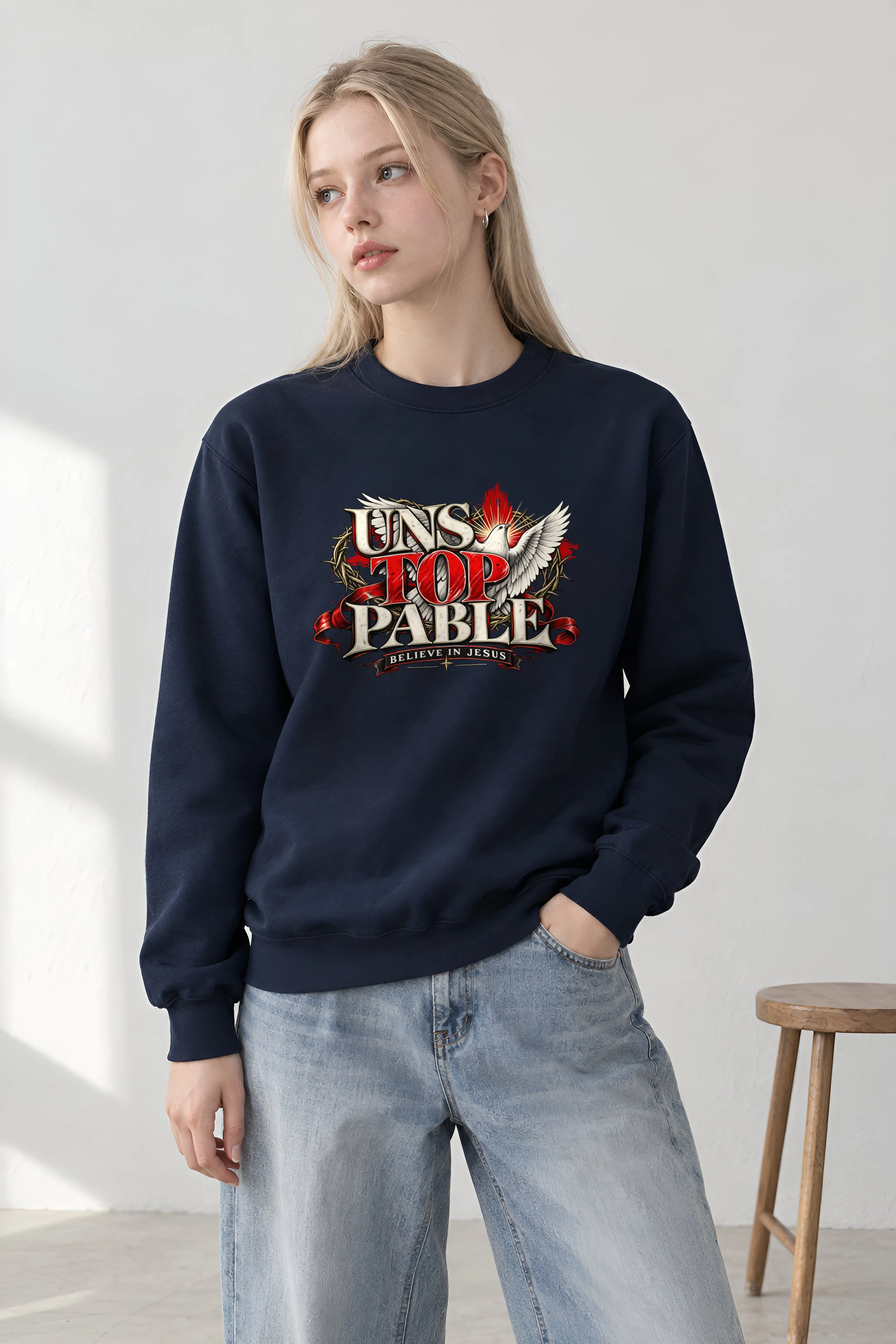 "Crowned Unstoppable Faith" 1 Crewneck Sweatshirt