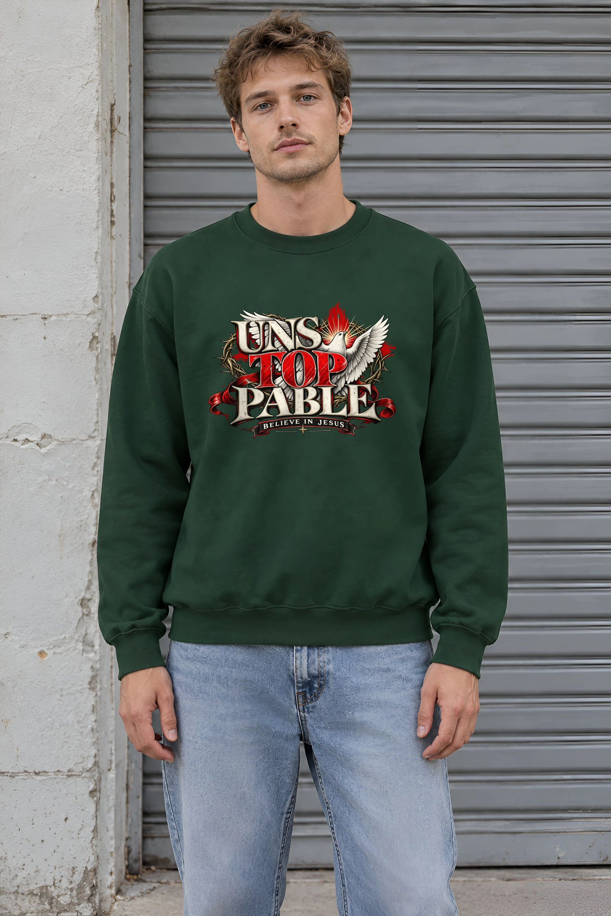 "Crowned Unstoppable Faith" 1 Crewneck Sweatshirt
