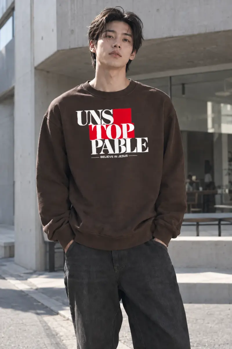 "Unstoppable Believe In Jesus" Heavy Blend Unisex Crewneck Sweatshirt | Gildan 18000