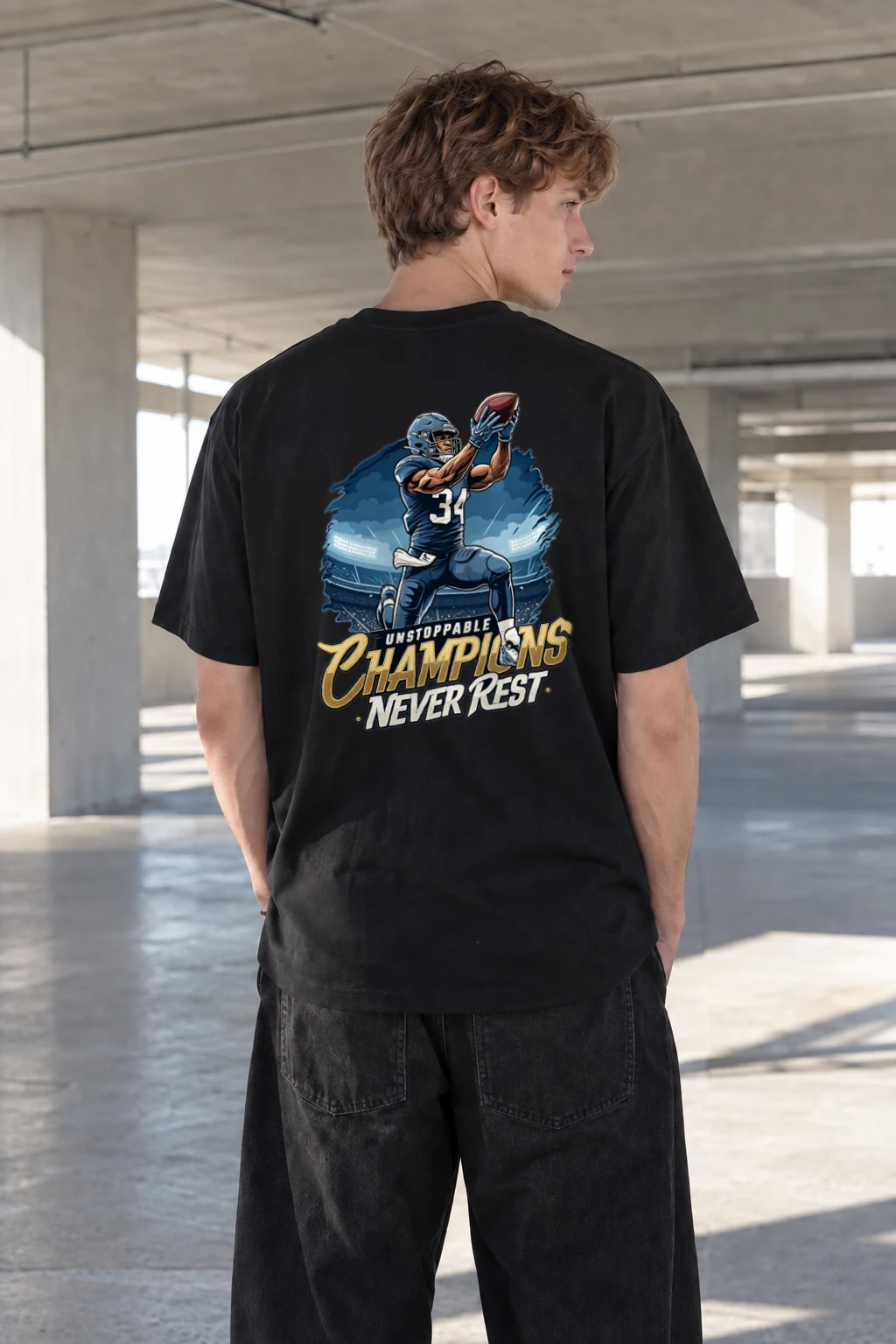 "Unstoppable Champions" Heavyweight Unisex Crewneck T-shirt | Gildan 5000
