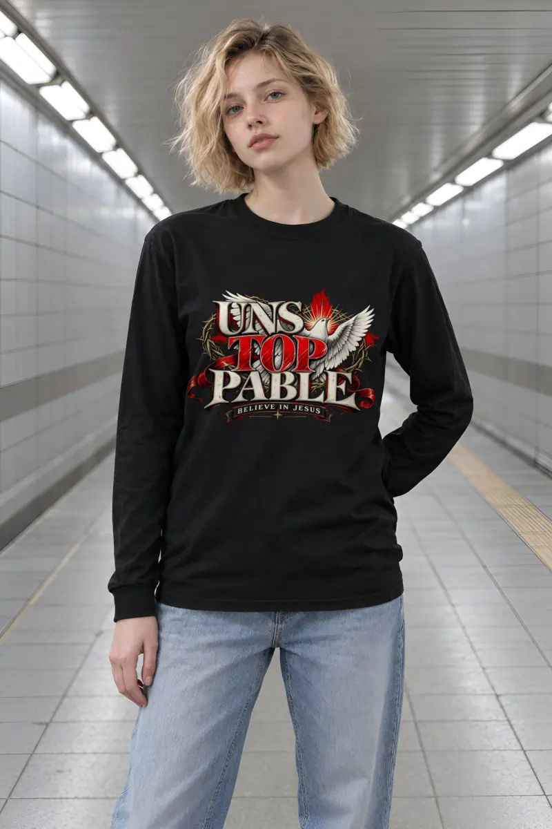 "Unstoppable Believe in Jesus" Unisex Longsleeve T-shirt