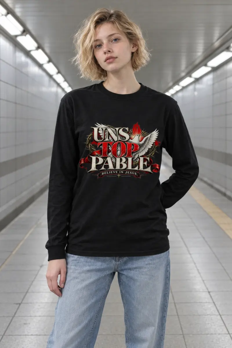 "Unstoppable Believe in Jesus" Unisex Longsleeve T-shirt