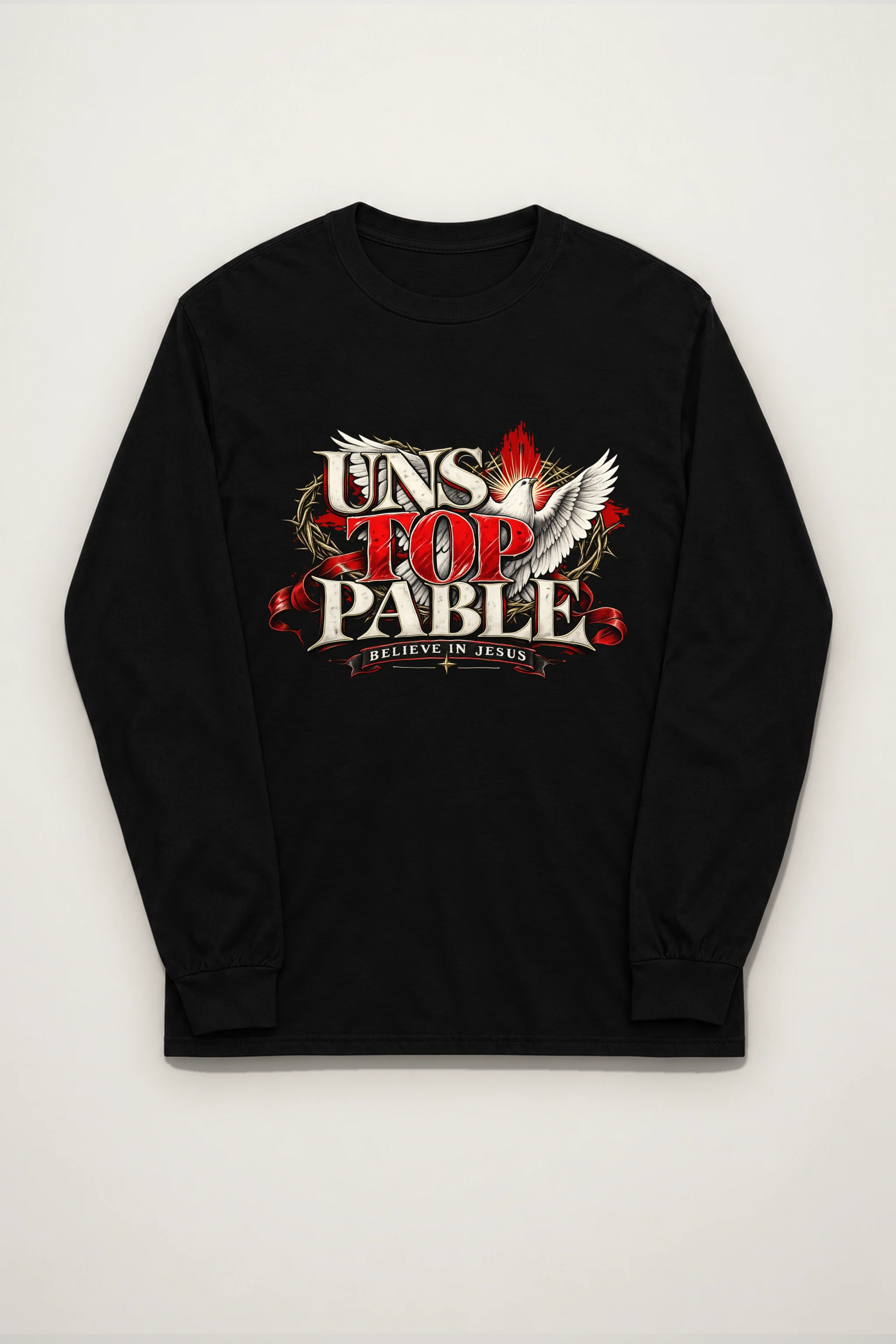 "Unstoppable Believe in Jesus" Unisex Longsleeve T-shirt