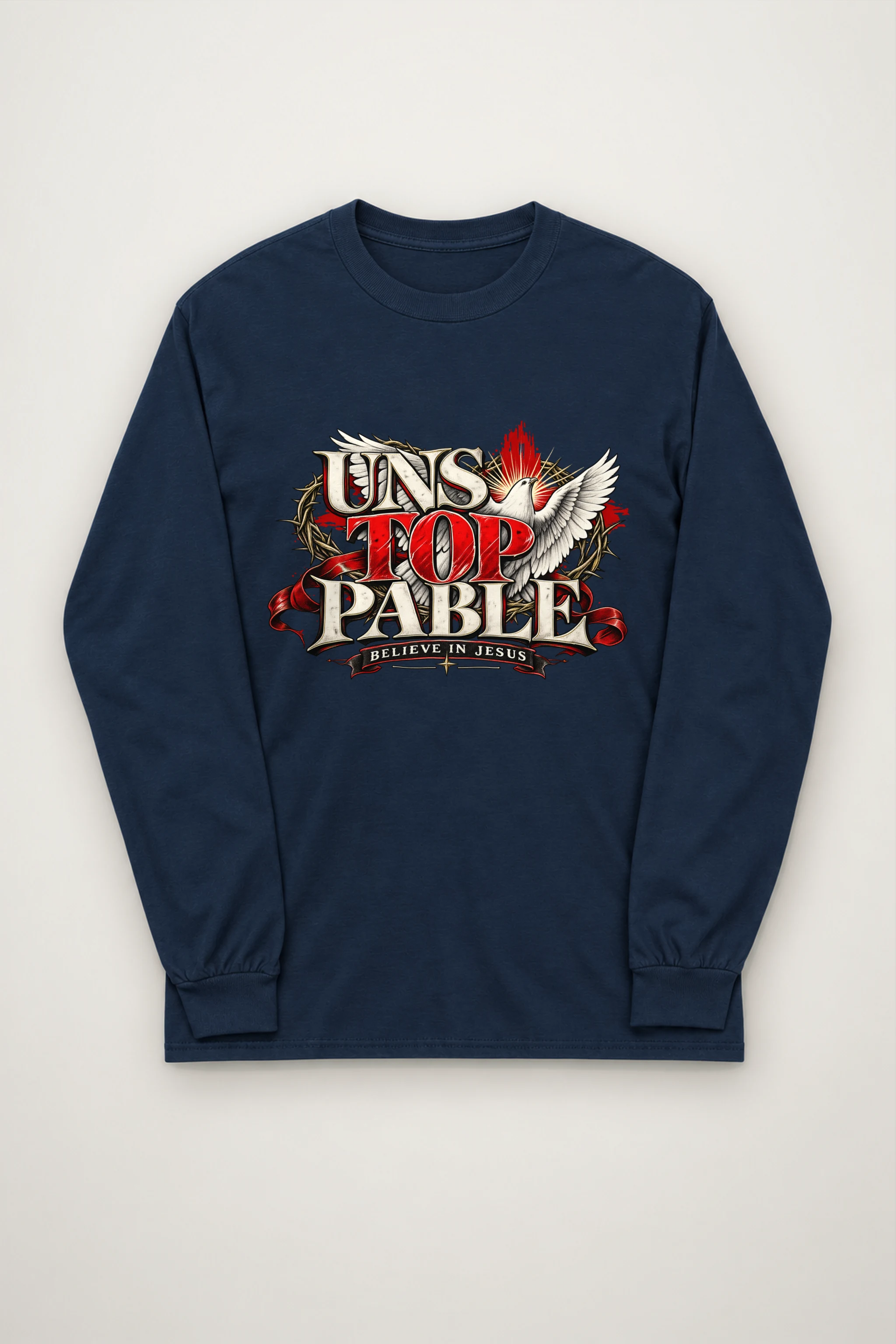 "Unstoppable Believe in Jesus" Unisex Longsleeve T-shirt