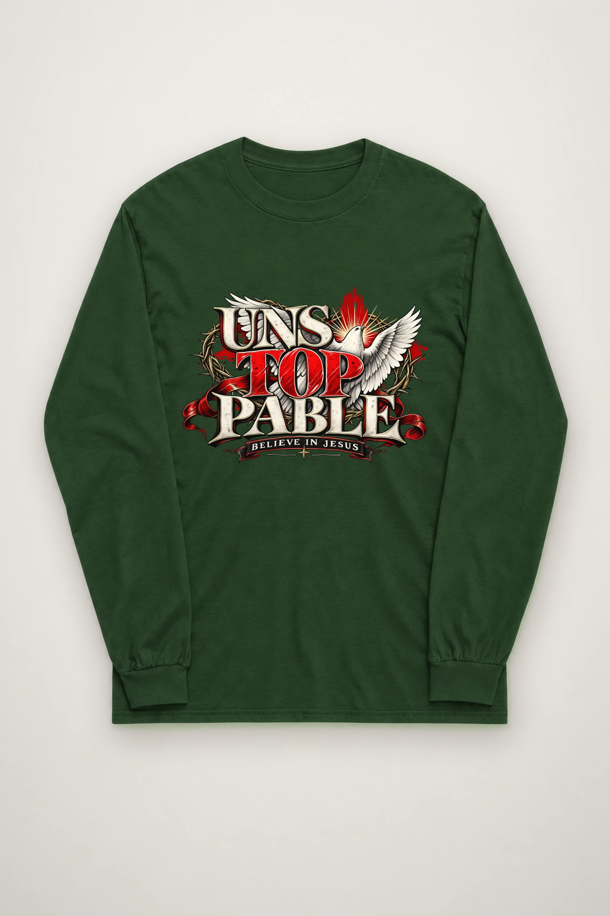 "Unstoppable Believe in Jesus" Unisex Longsleeve T-shirt