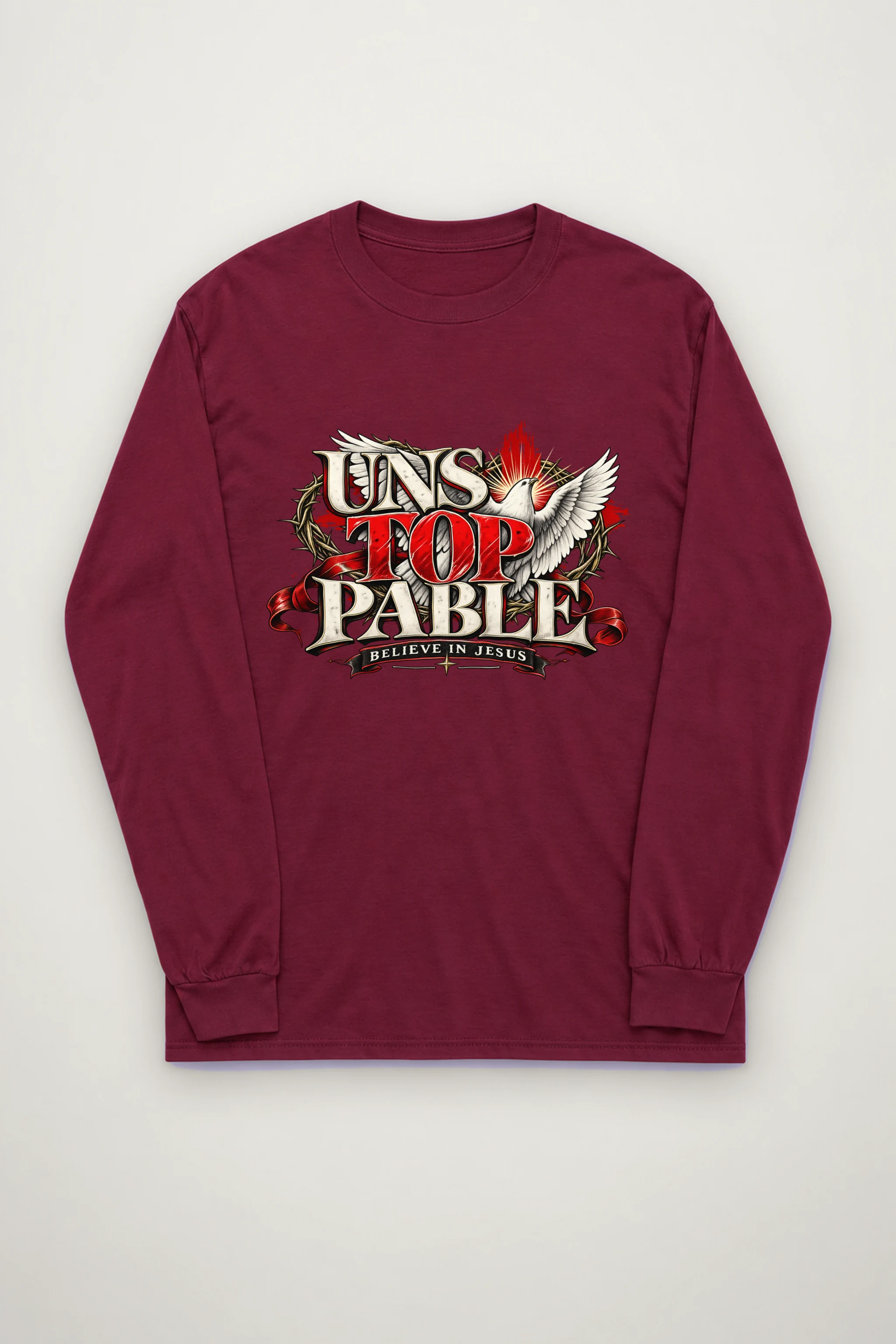 "Unstoppable Believe in Jesus" Unisex Longsleeve T-shirt