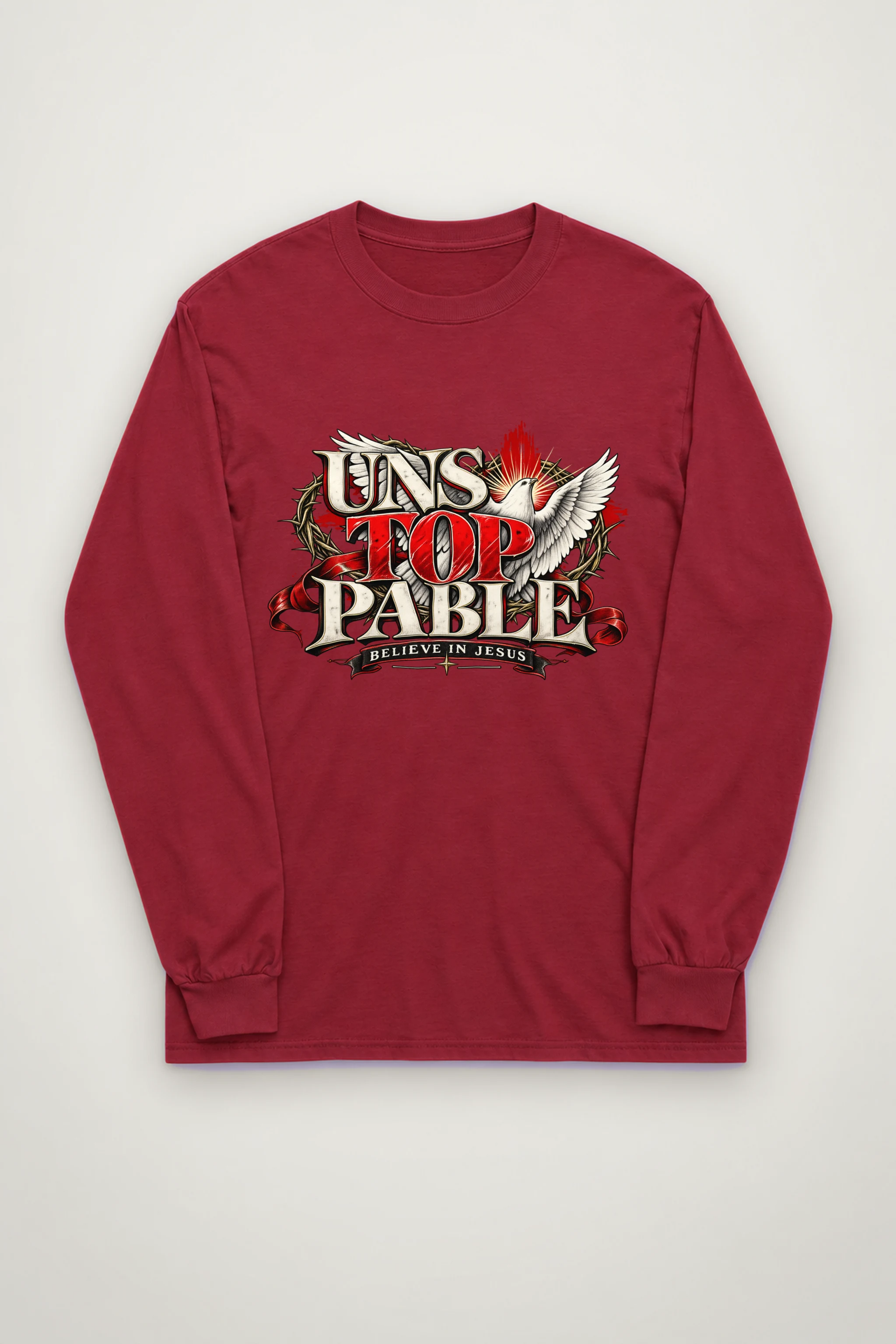 "Unstoppable Believe in Jesus" Unisex Longsleeve T-shirt
