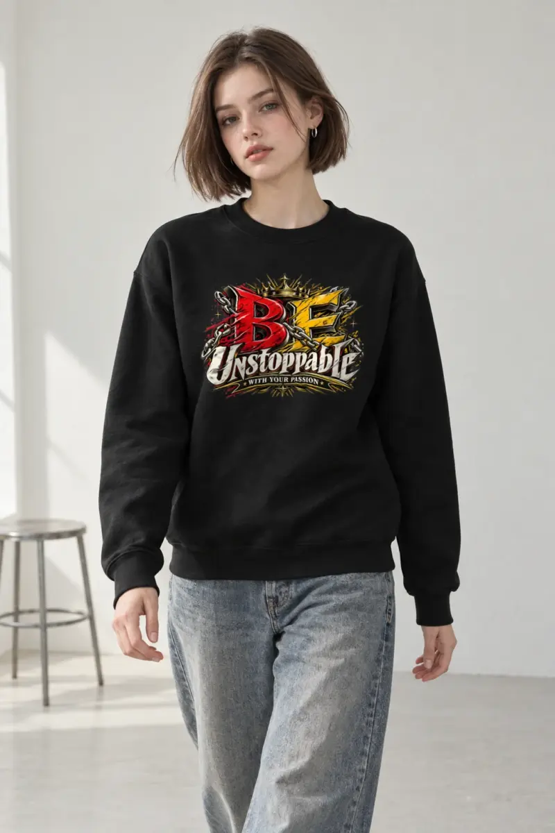 "Be Unstoppable Graphic" Heavy Blend Unisex Crewneck Sweatshirt