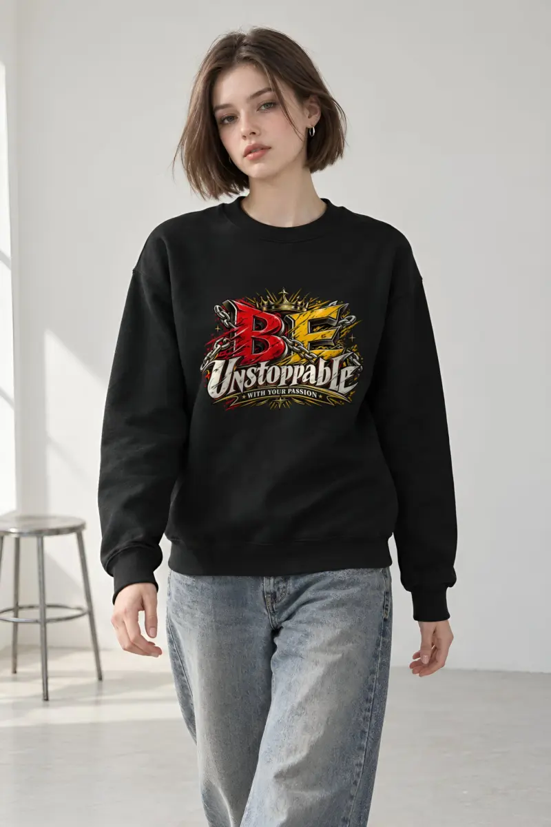 "Be Unstoppable Graphic" Heavy Blend Unisex Crewneck Sweatshirt