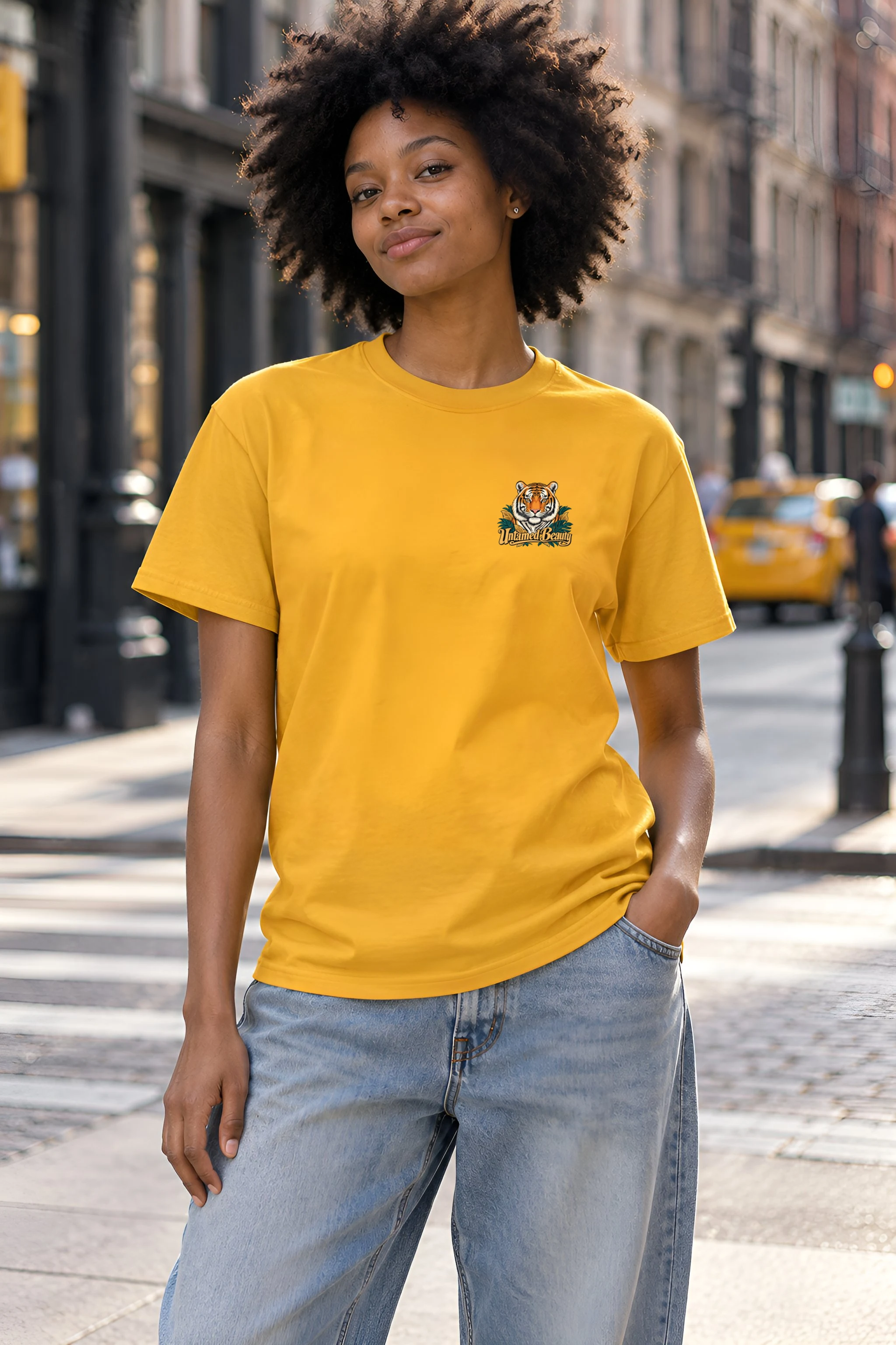 "Untamed Beauty" Heavyweight Unisex Crewneck T-shirt