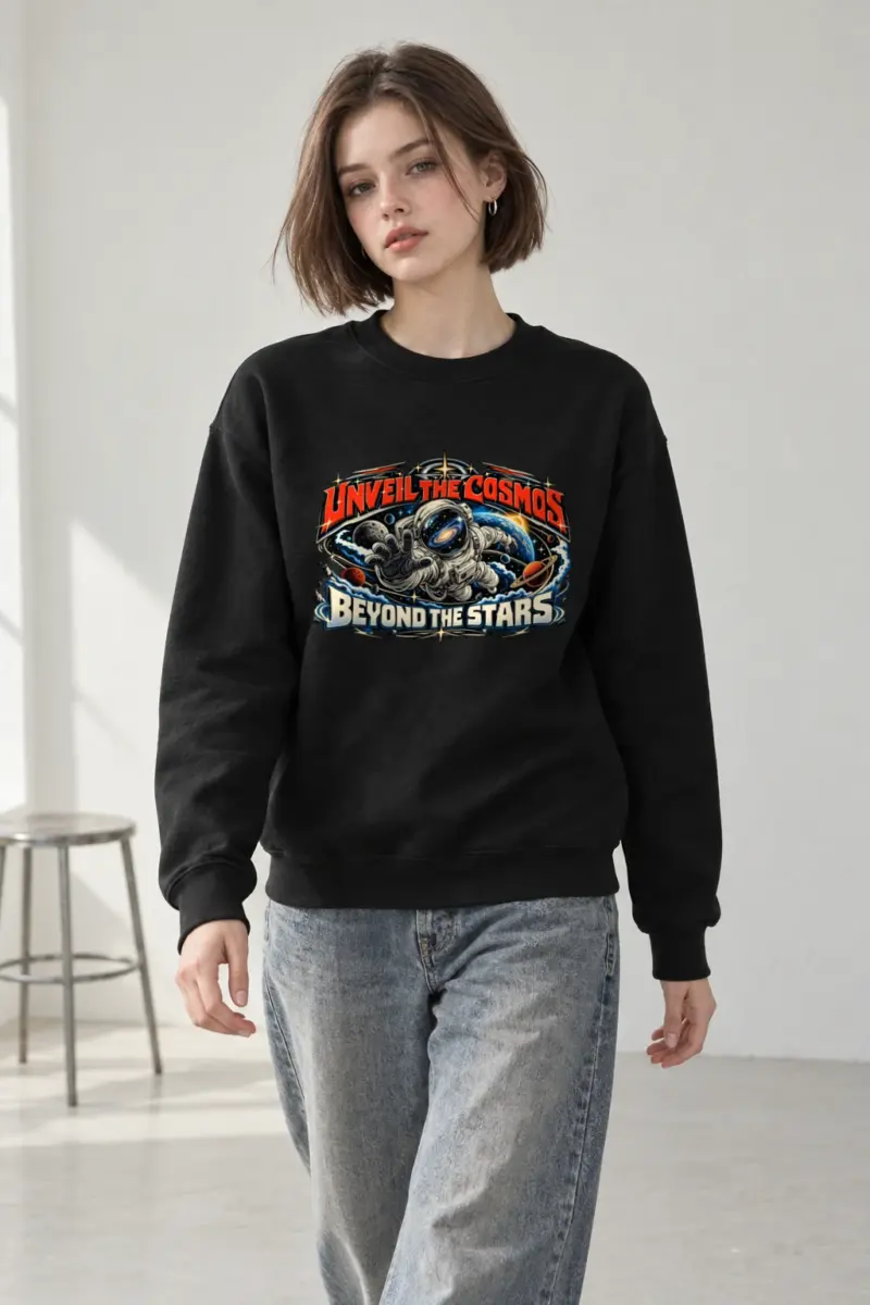 "Unveil The Cosmos" Heavy Blend Unisex Crewneck Sweatshirt