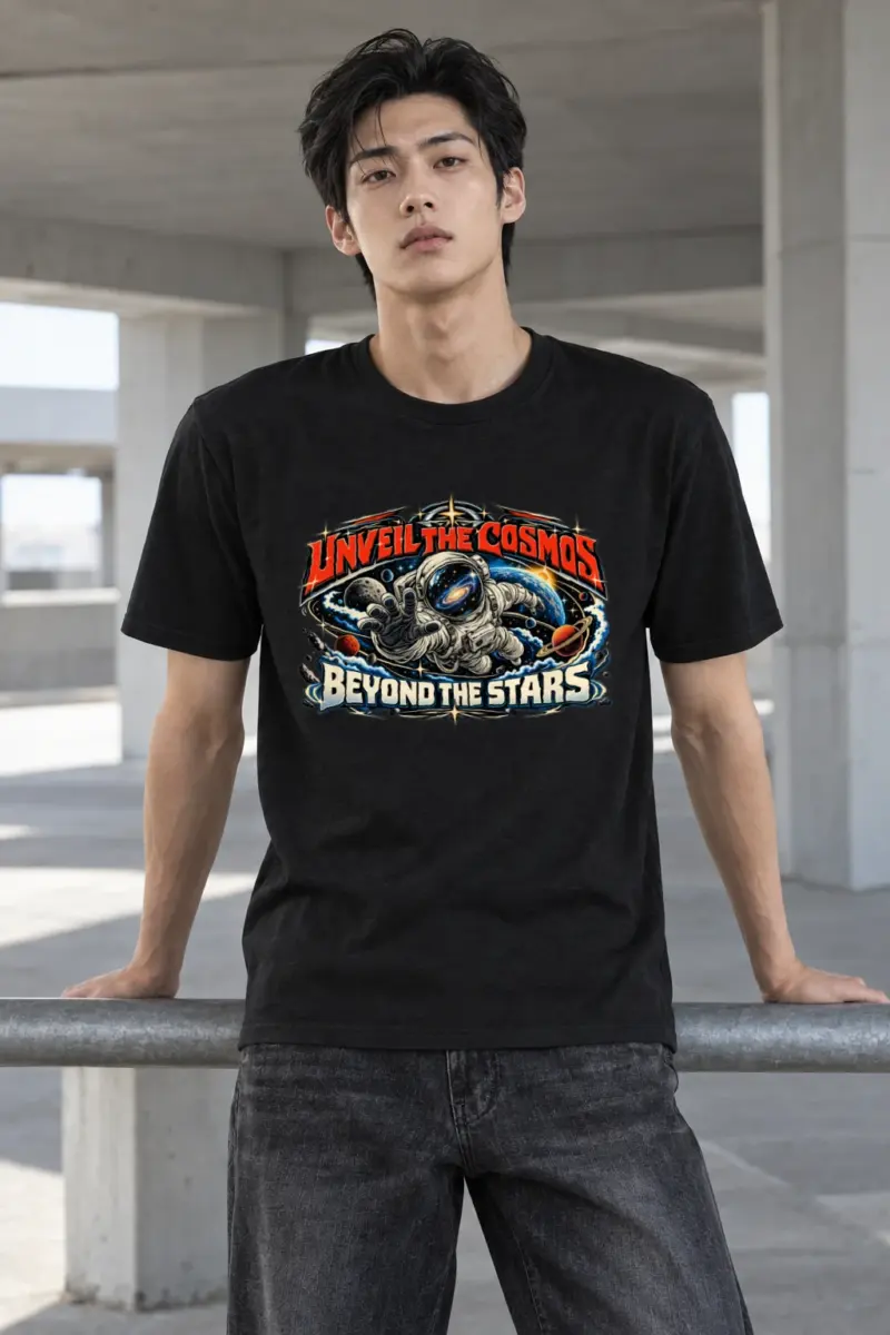 "Unveil The Cosmos Beyond" Heavyweight Unisex Crewneck T-shirt