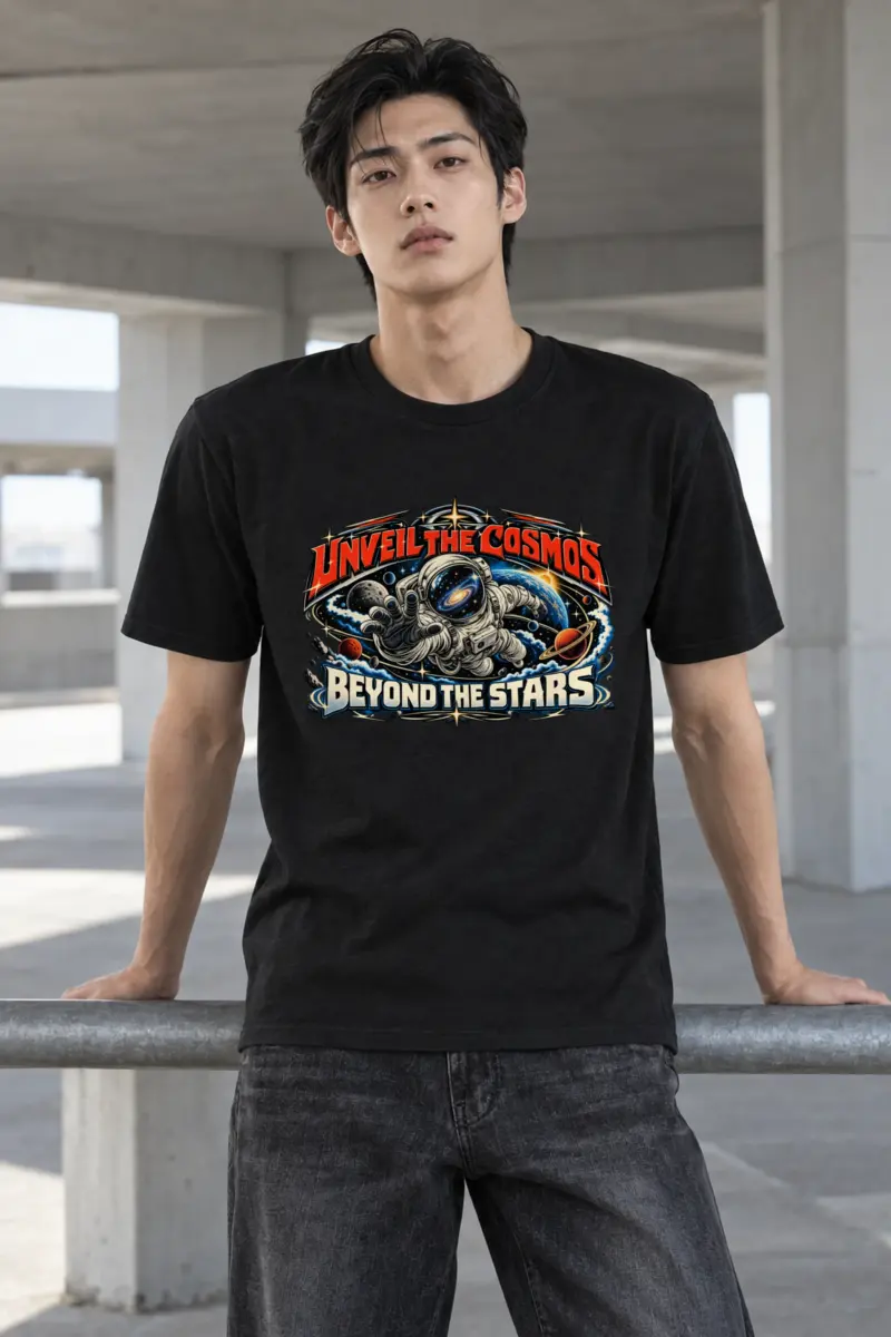 "Unveil The Cosmos Beyond" Heavyweight Unisex Crewneck T-shirt