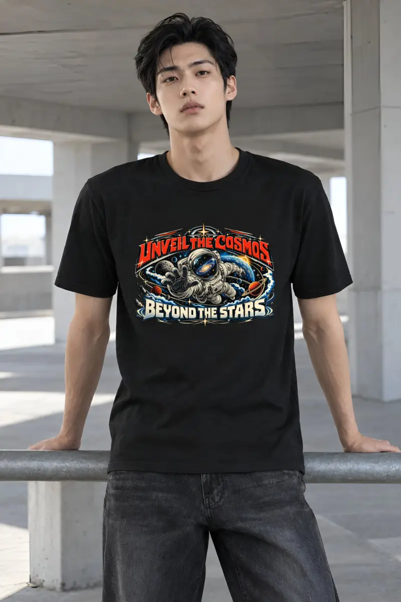 "Unveil The Cosmos Beyond" Heavyweight Unisex Crewneck T-shirt