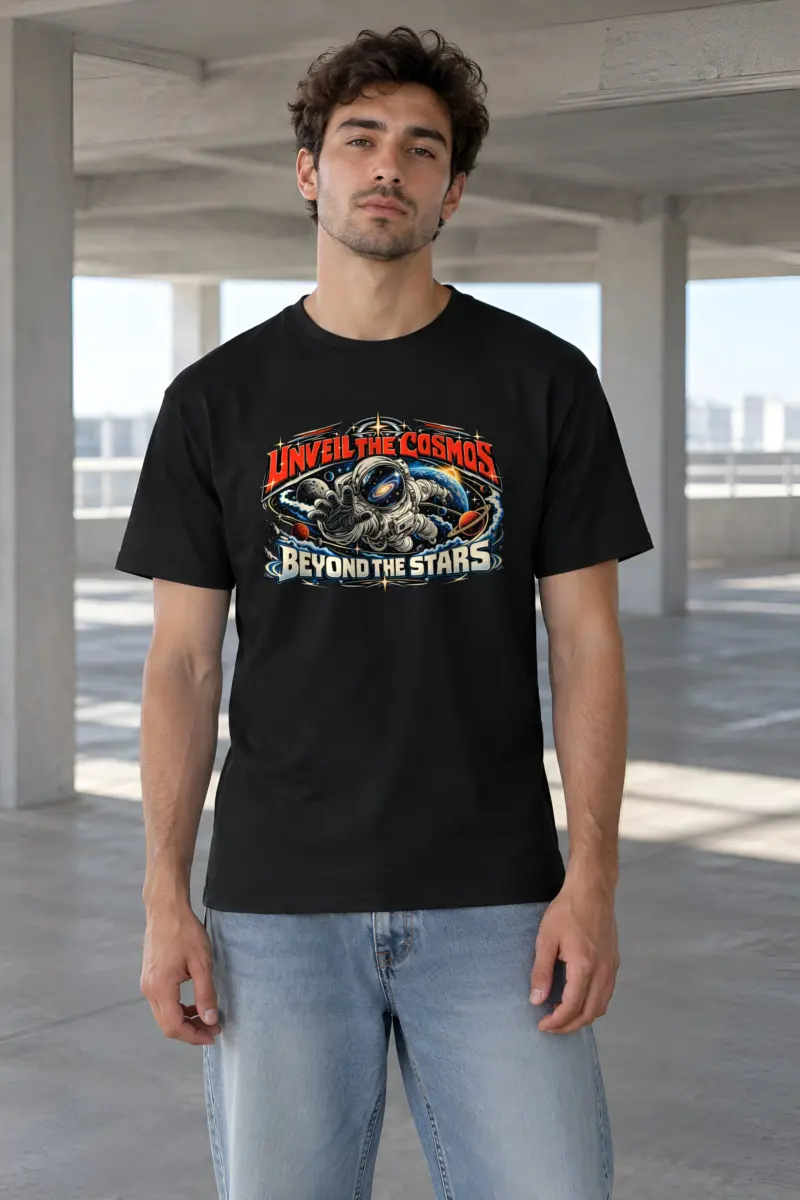 "Unveil The Cosmos Beyond" Heavyweight Unisex Crewneck T-shirt