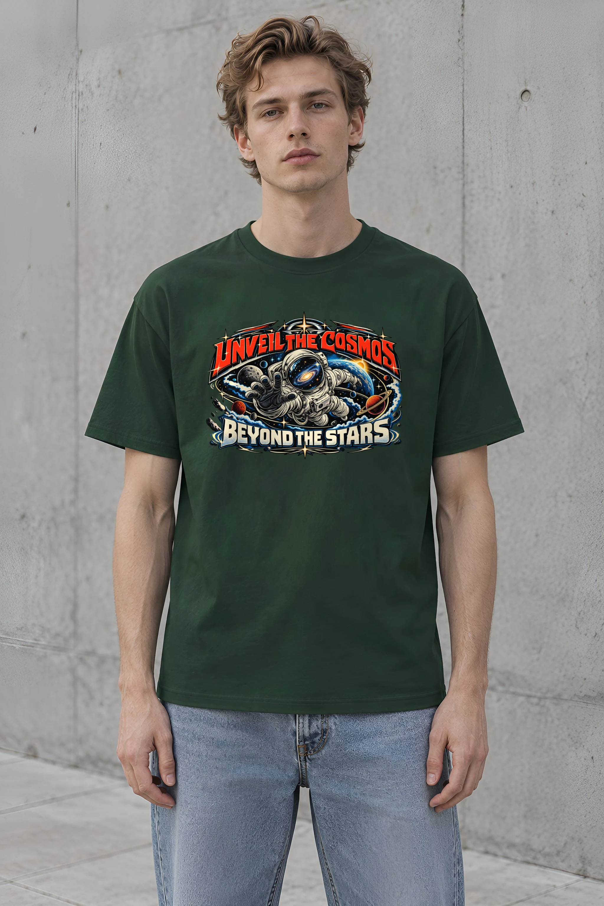 "Unveil The Cosmos Beyond" Heavyweight Unisex Crewneck T-shirt