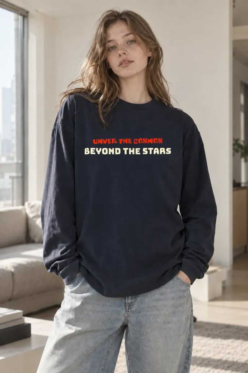 "Unveil The Cosmos" Unisex Longsleeve T-shirt | Gildan 2400