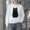 "Upright Black Cat" Heavy Blend Unisex Crewneck Sweatshirt