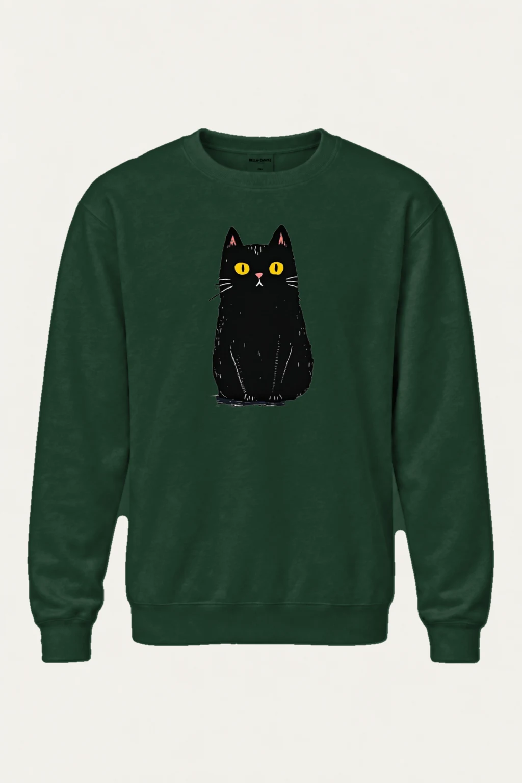 "Upright Black Cat" Heavy Blend Unisex Crewneck Sweatshirt | Gildan 18000