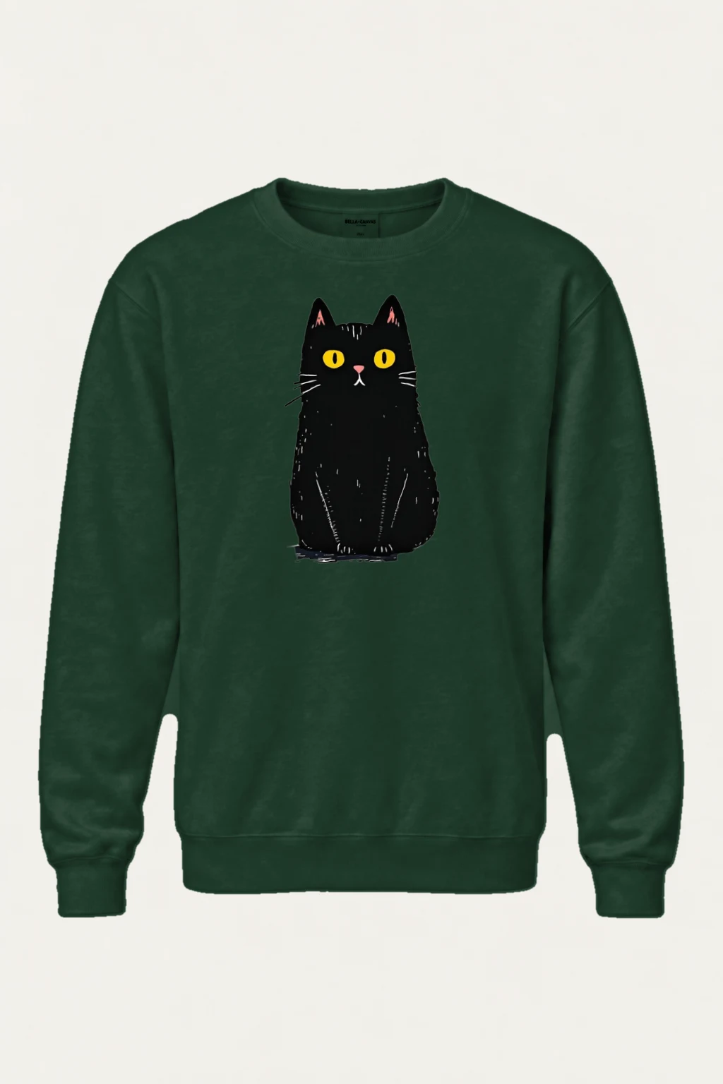 "Upright Black Cat" Heavy Blend Unisex Crewneck Sweatshirt | Gildan 18000