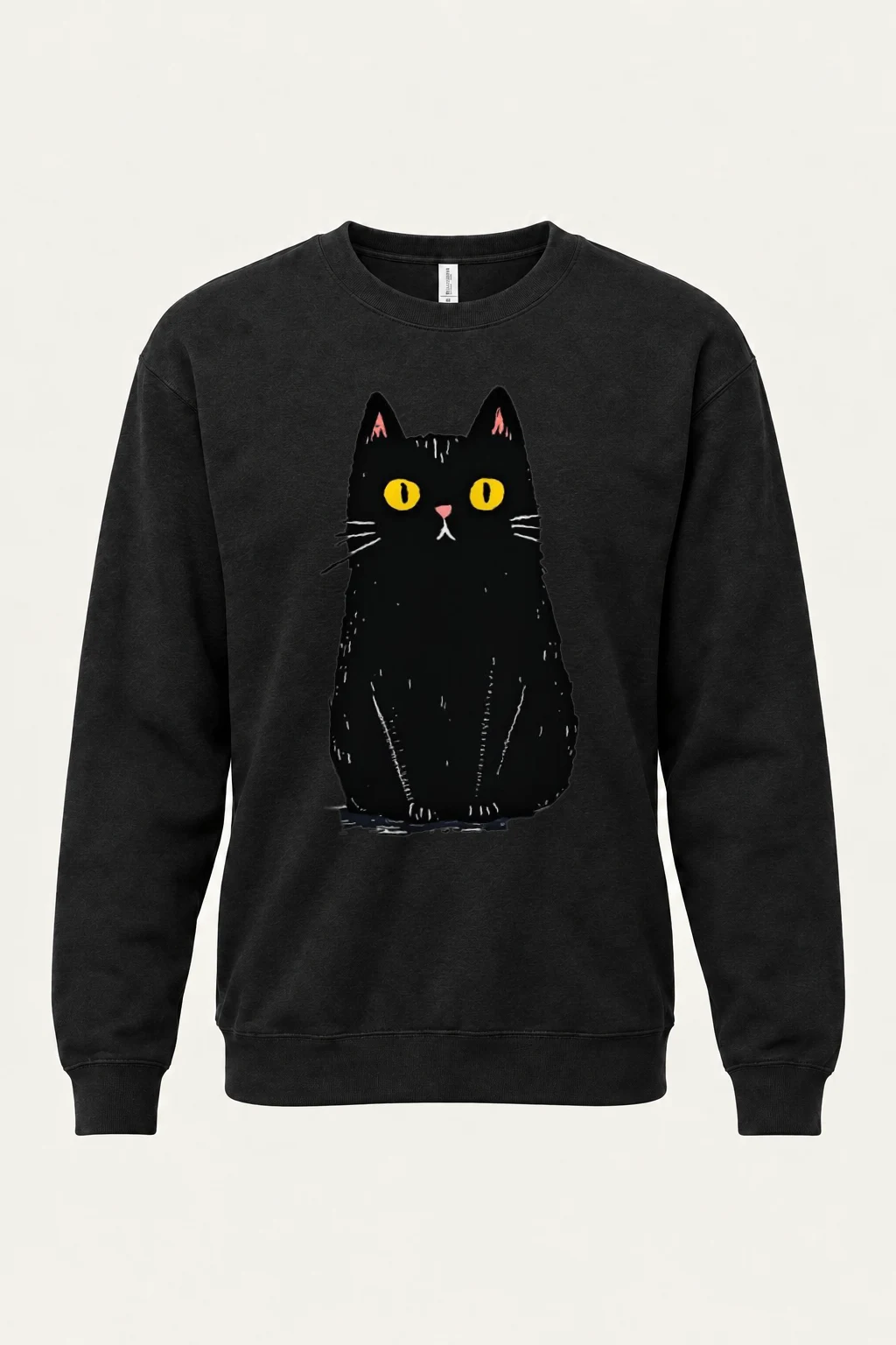 "Upright Black Cat" Heavy Blend Unisex Crewneck Sweatshirt | Gildan 18000