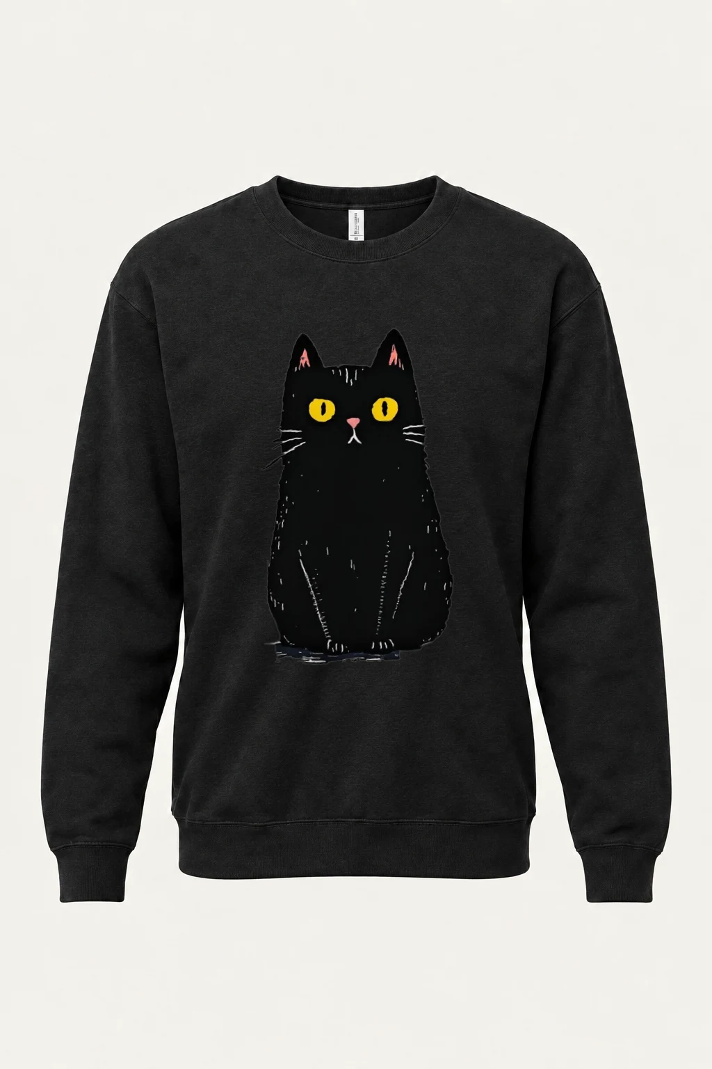 "Upright Black Cat" Heavy Blend Unisex Crewneck Sweatshirt | Gildan 18000