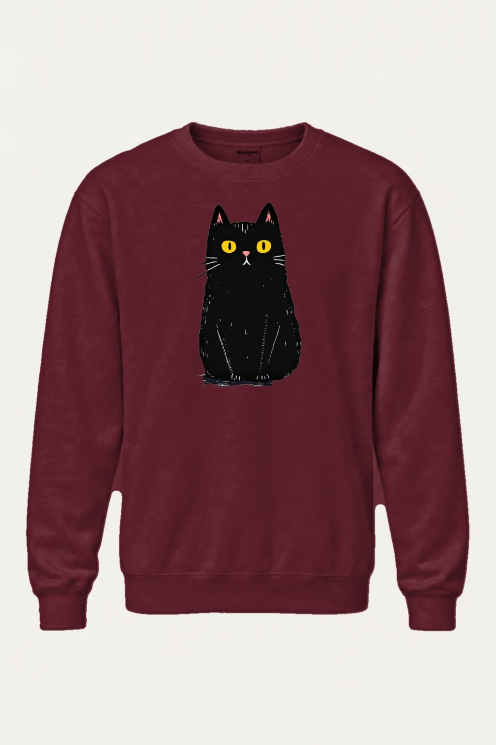 "Upright Black Cat" Heavy Blend Unisex Crewneck Sweatshirt | Gildan 18000