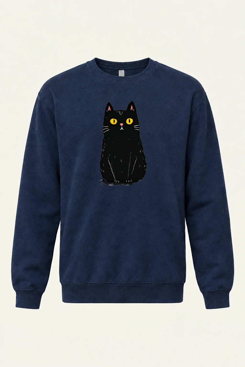 "Upright Black Cat" Heavy Blend Unisex Crewneck Sweatshirt | Gildan 18000
