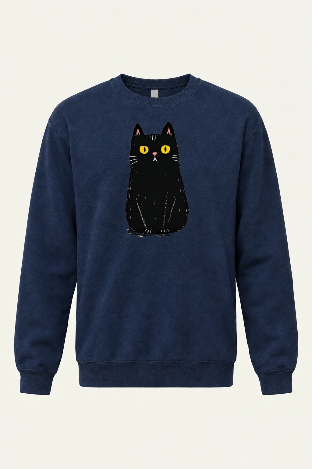 "Upright Black Cat" Heavy Blend Unisex Crewneck Sweatshirt | Gildan 18000