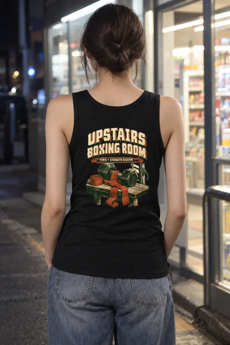 “Upstairs Boxing Room” Unisex Jersey Tank