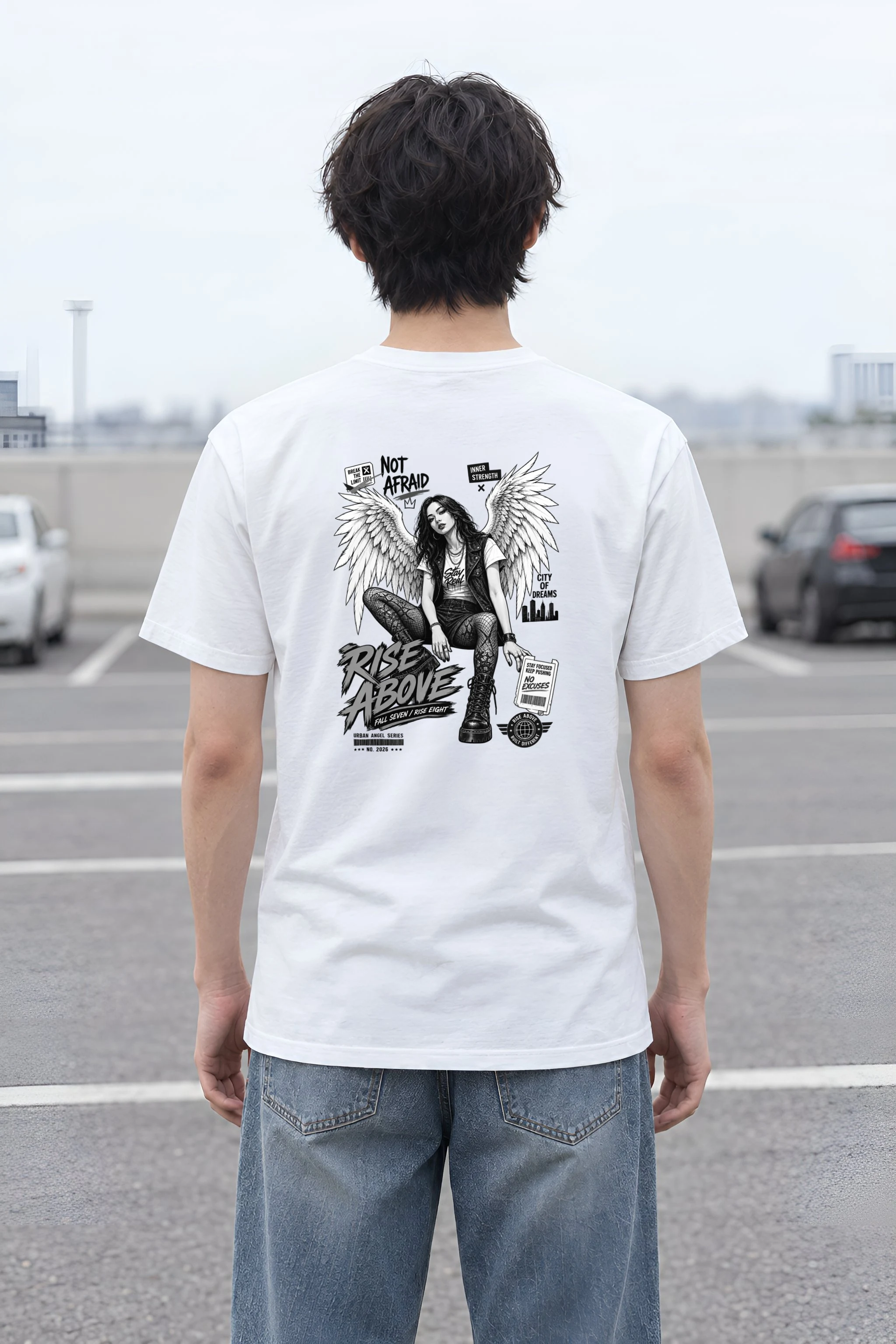 "Urban Angel Series" Heavyweight Unisex Crewneck T-shirt