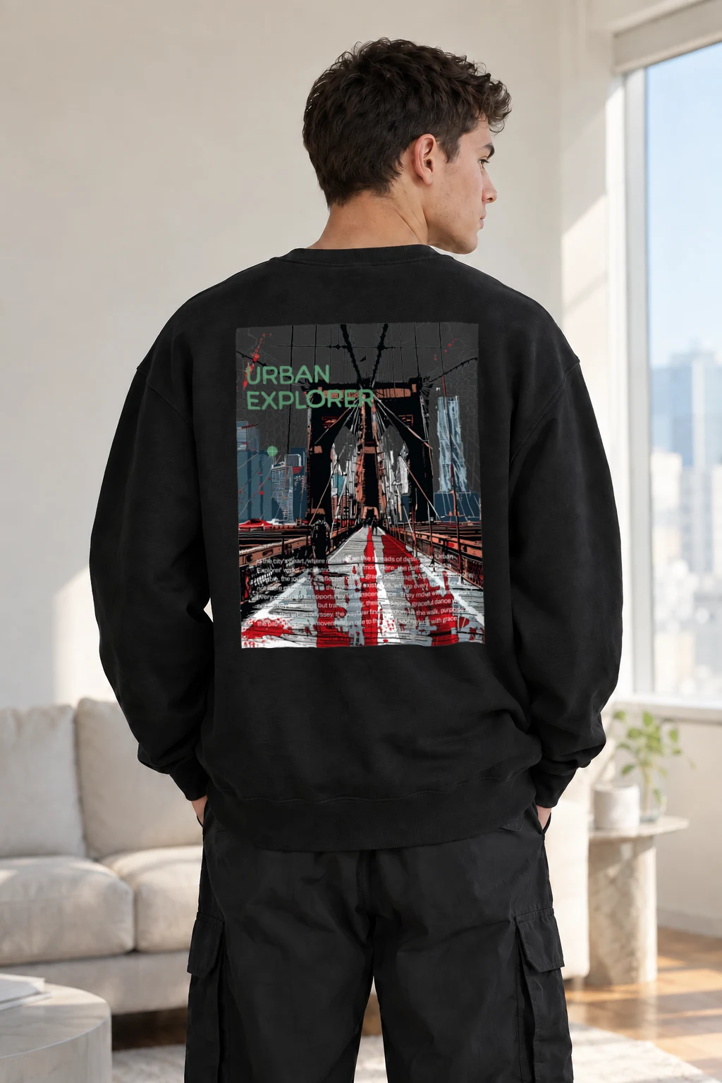 "Urban Explorer" Heavy Blend Unisex Crewneck Sweatshirt | Gildan 18000