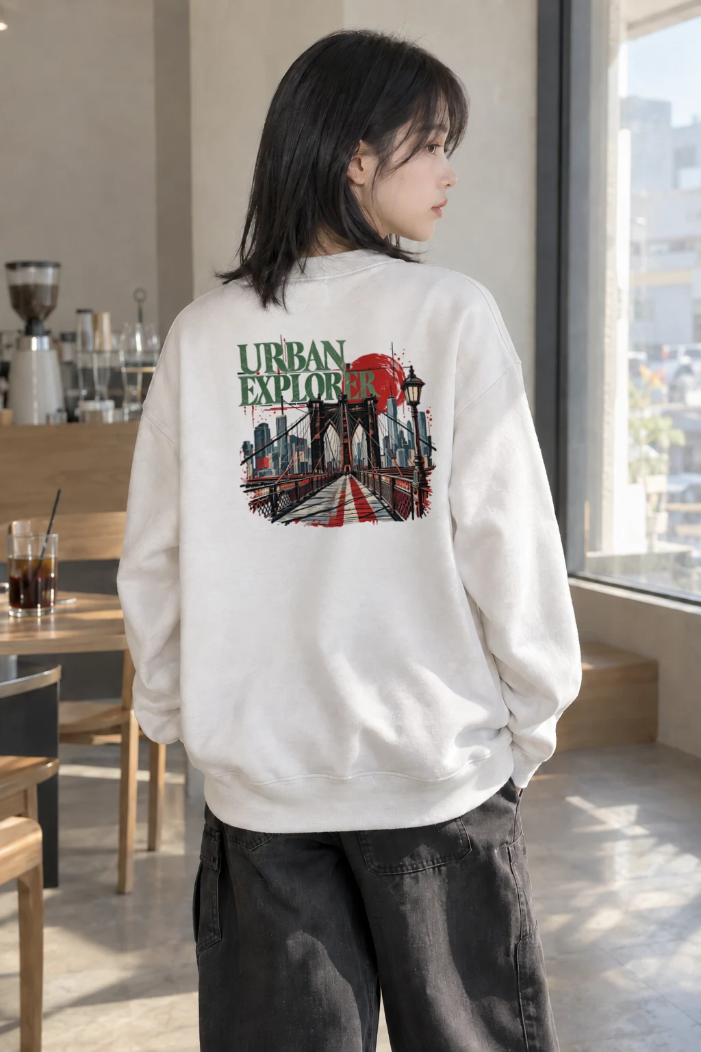 "Urban Explorer" Heavy Blend Unisex Crewneck Sweatshirt | Gildan 18000