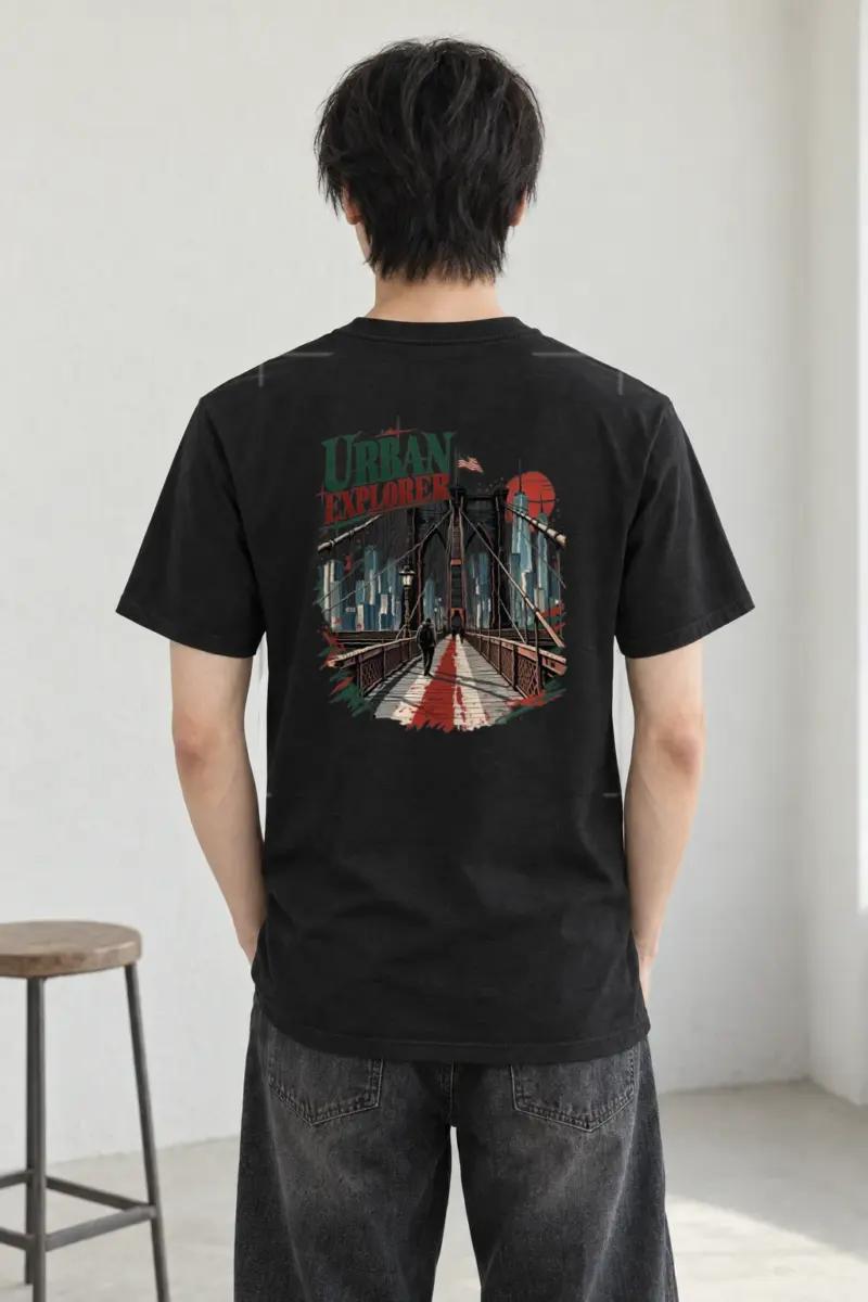 "Urban Explorer" Heavyweight Unisex Crewneck T-shirt