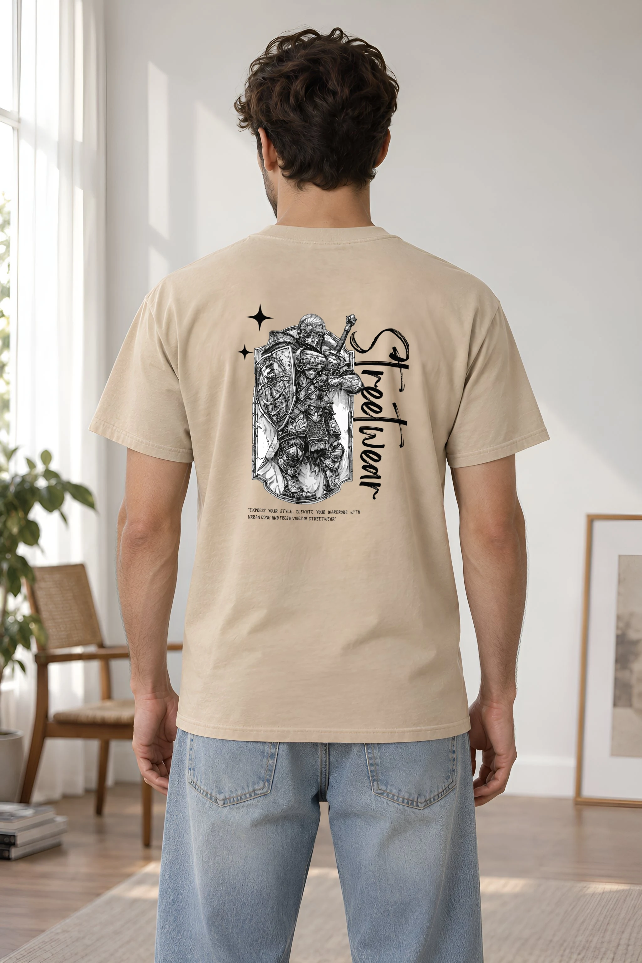 "Urban Knight" Heavyweight Unisex Crewneck T-shirt