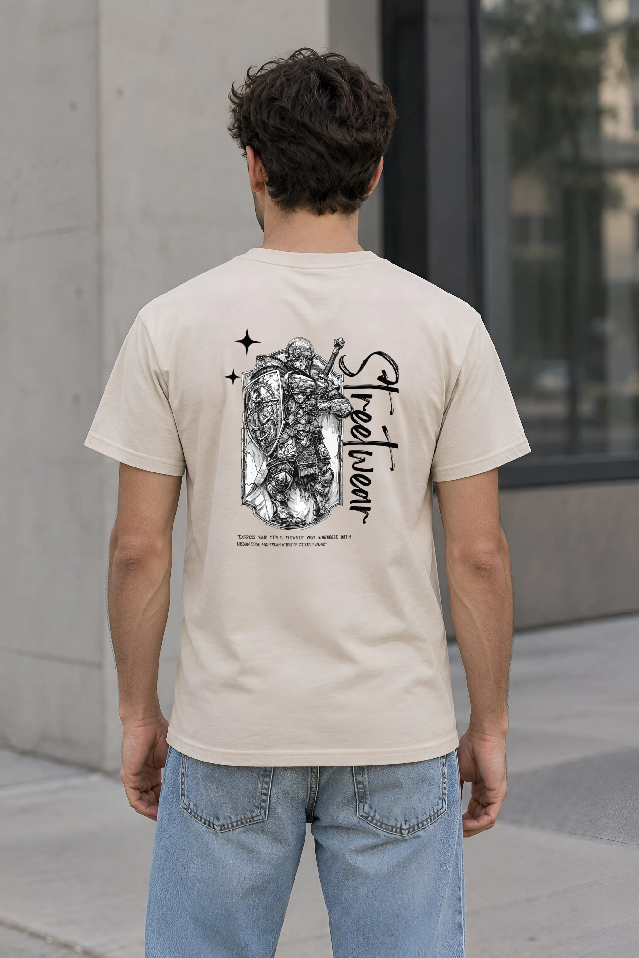 "Urban Knight" Heavyweight Unisex Crewneck T-shirt