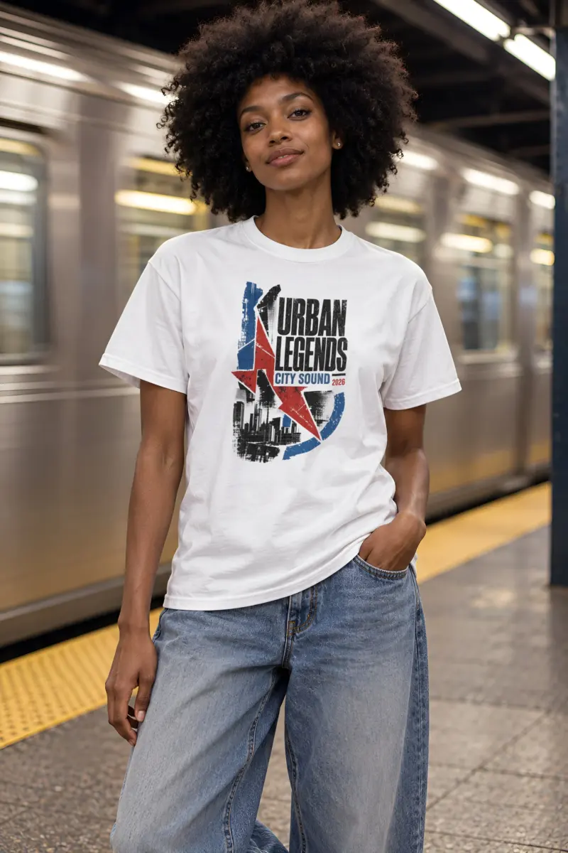 "Urban Legends City Sound" Heavyweight Unisex Crewneck T-shirt