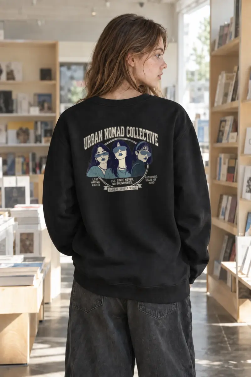 “Urban Nomad Collective” Heavy Blend Unisex Crewneck Sweatshirt | Gildan 18000