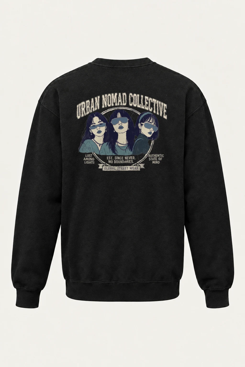 "Urban Nomad Collective" Heavy Blend Unisex Crewneck Sweatshirt | Gildan 18000